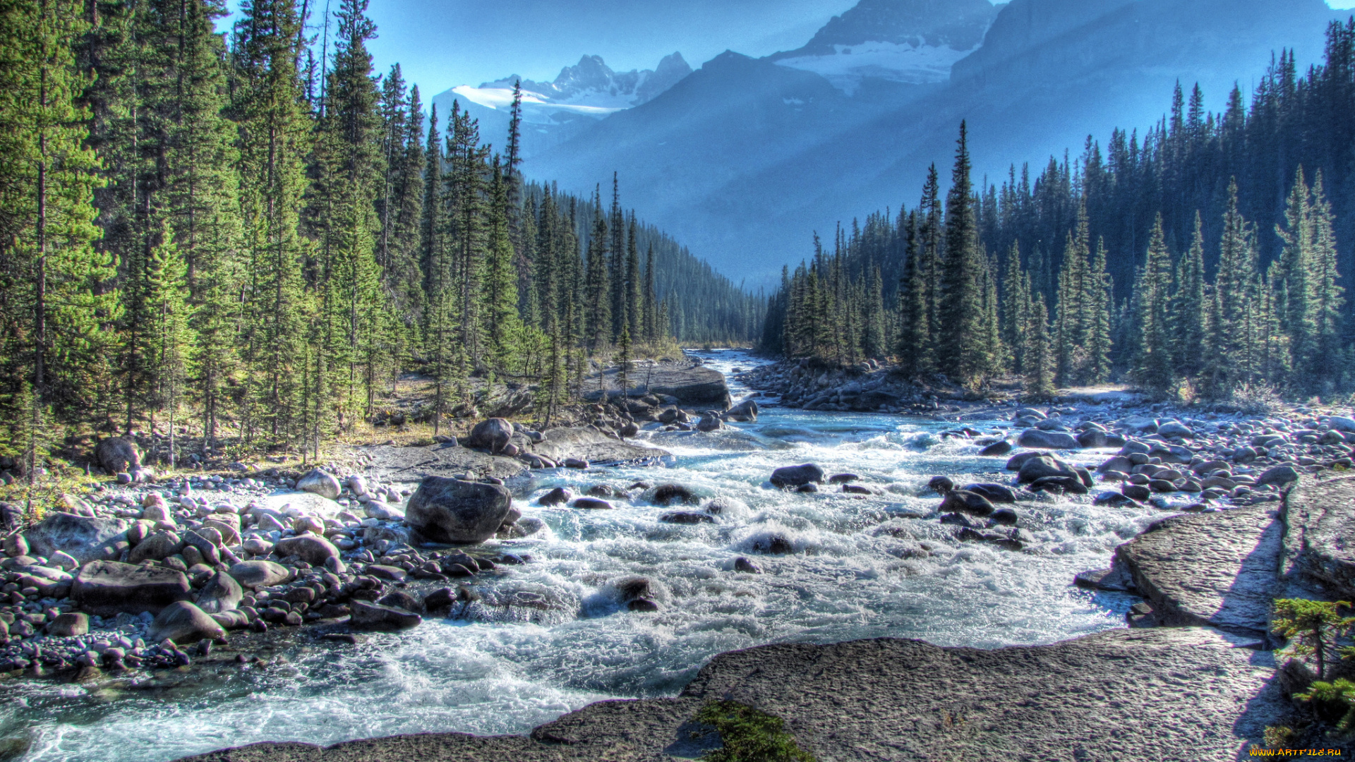 mistaya, river, alberta, canada, природа, реки, озера, лес, горы, альберта, канада, река, камни