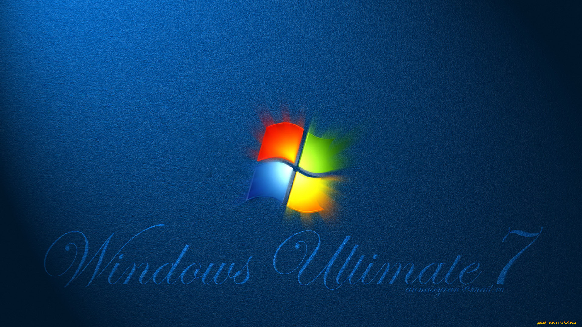 компьютеры, windows, 7, , vienna, фон, синий, логотип