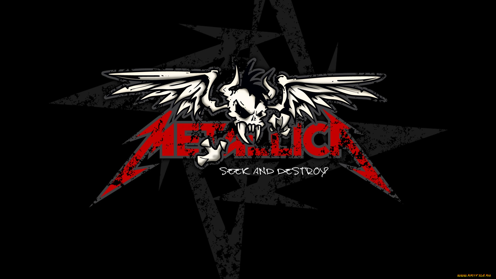 музыка, metallica, red, skull
