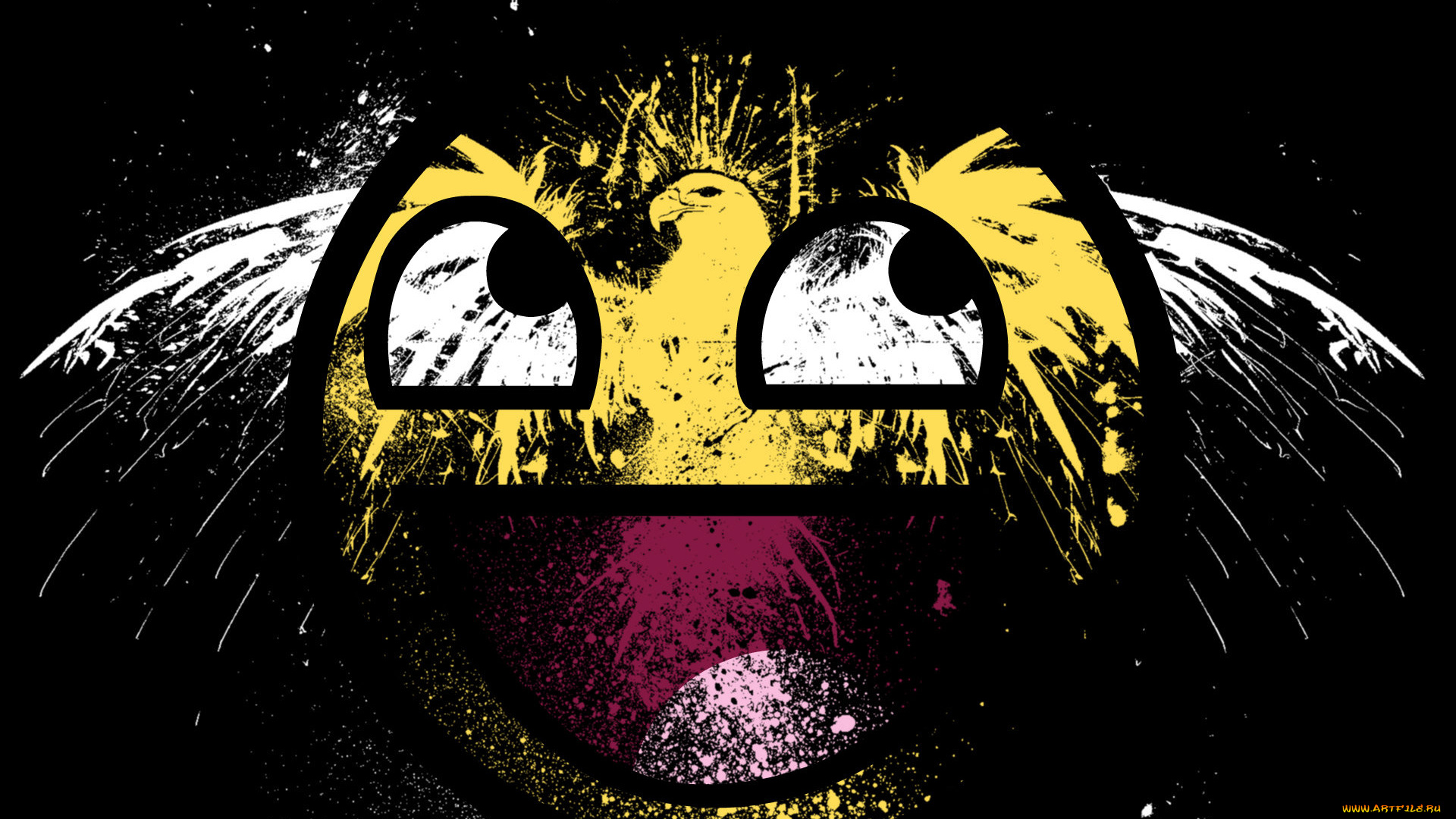 разное, граффити, фон, орел