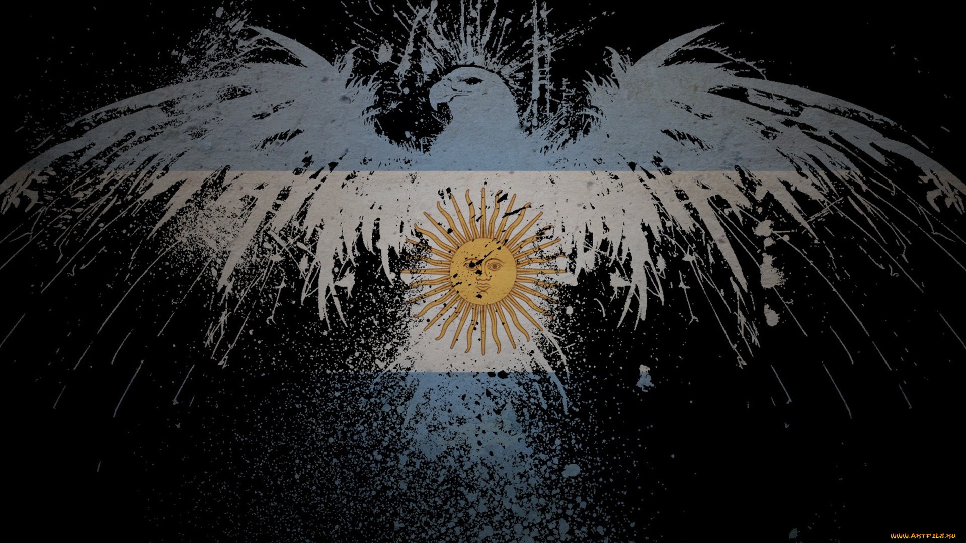 разное, граффити, фон, орел