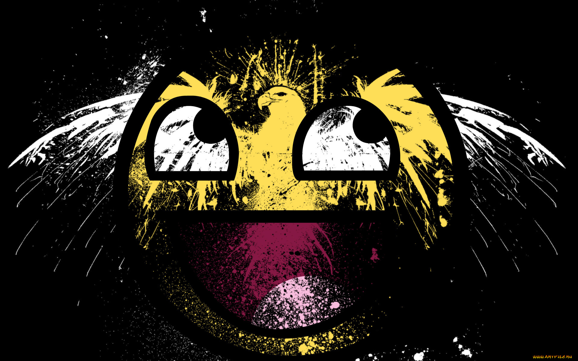 разное, граффити, фон, орел