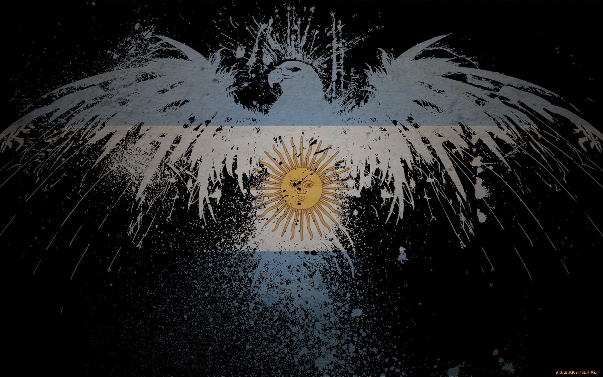 разное, граффити, фон, орел