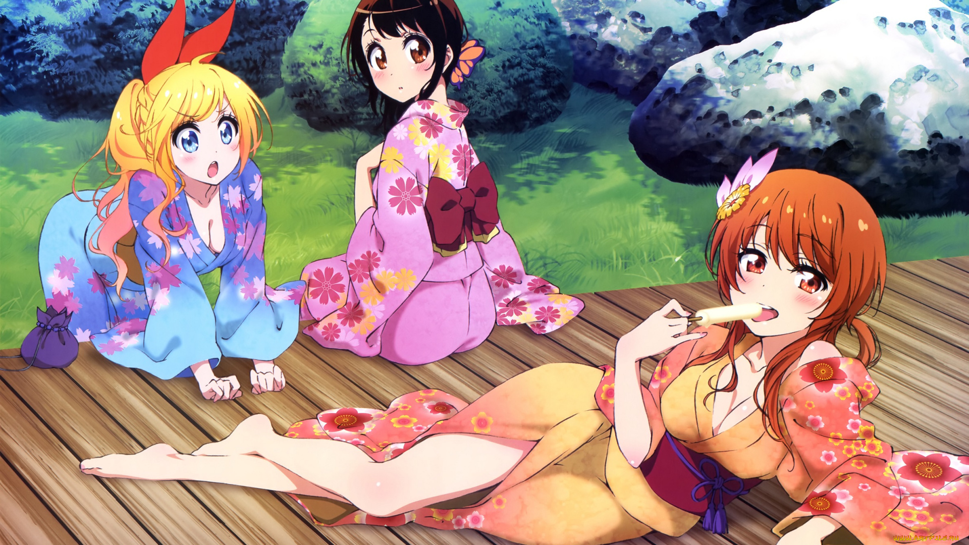аниме, nisekoi, kirisaki, chitoge, onodera, kosaki, tachibana, marika, девушки, yano, akane