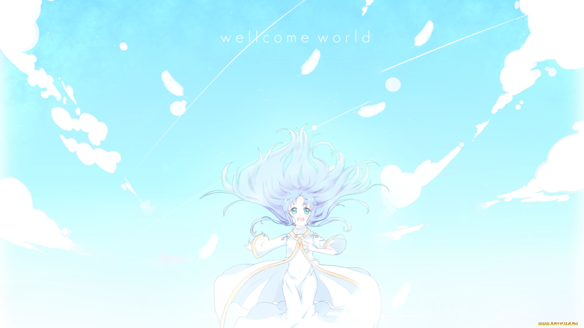 аниме, toaru, majutsu, no, index, небо, облака, арт, index, to, aru, majutsu, no