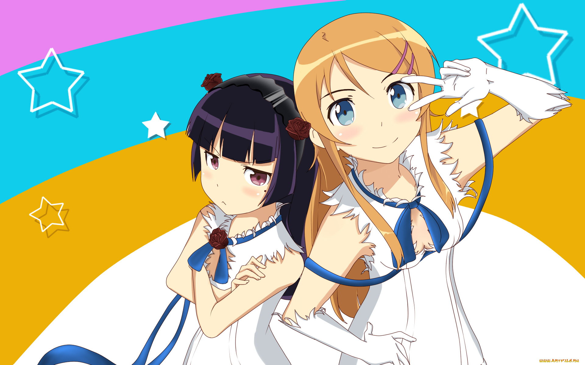 аниме, oreimo, xiao, wo, kousaka, kirino, gokou, ruri