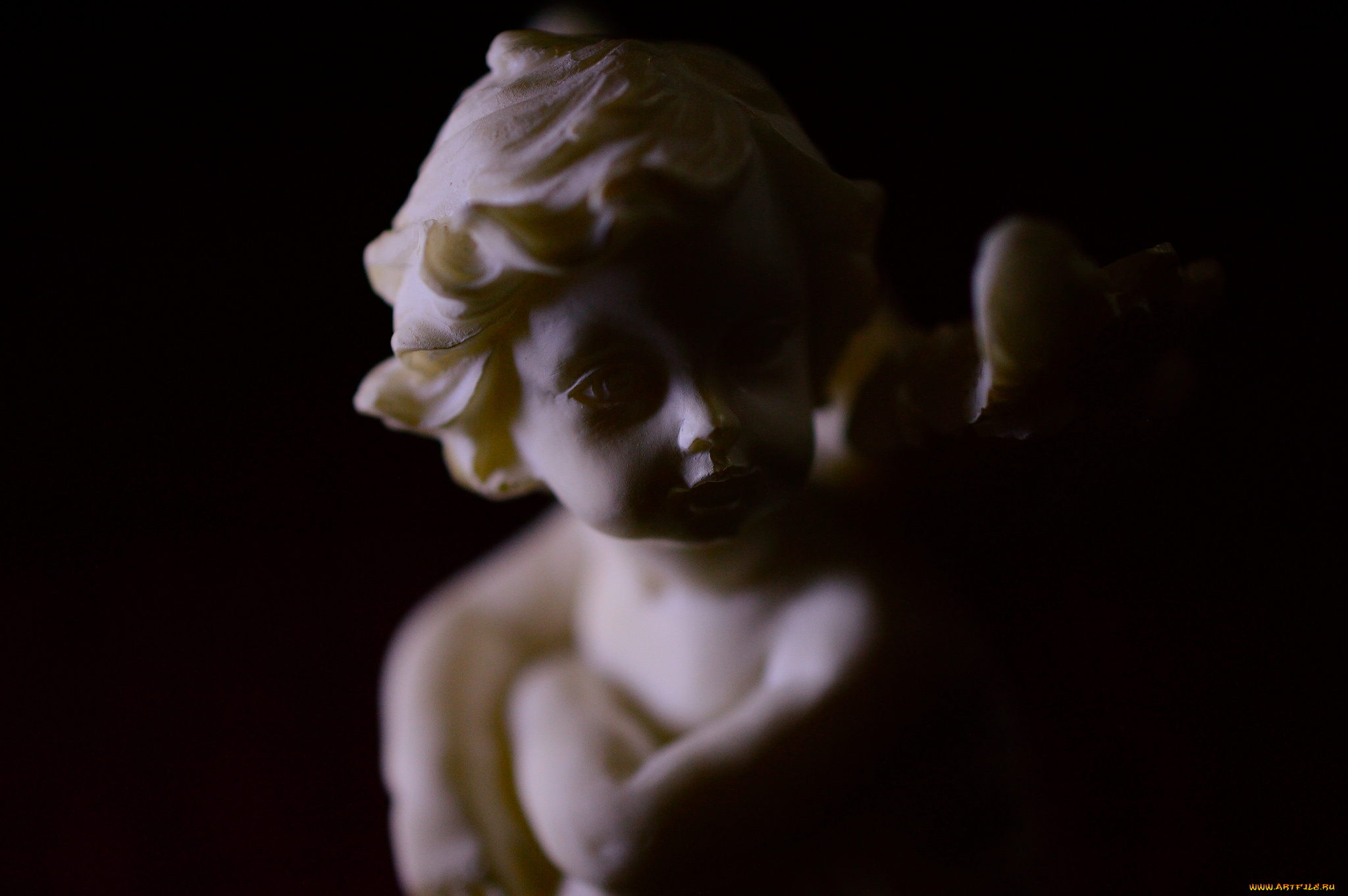 разное, сувениры, статуэтка, тёмный, фон, ангел