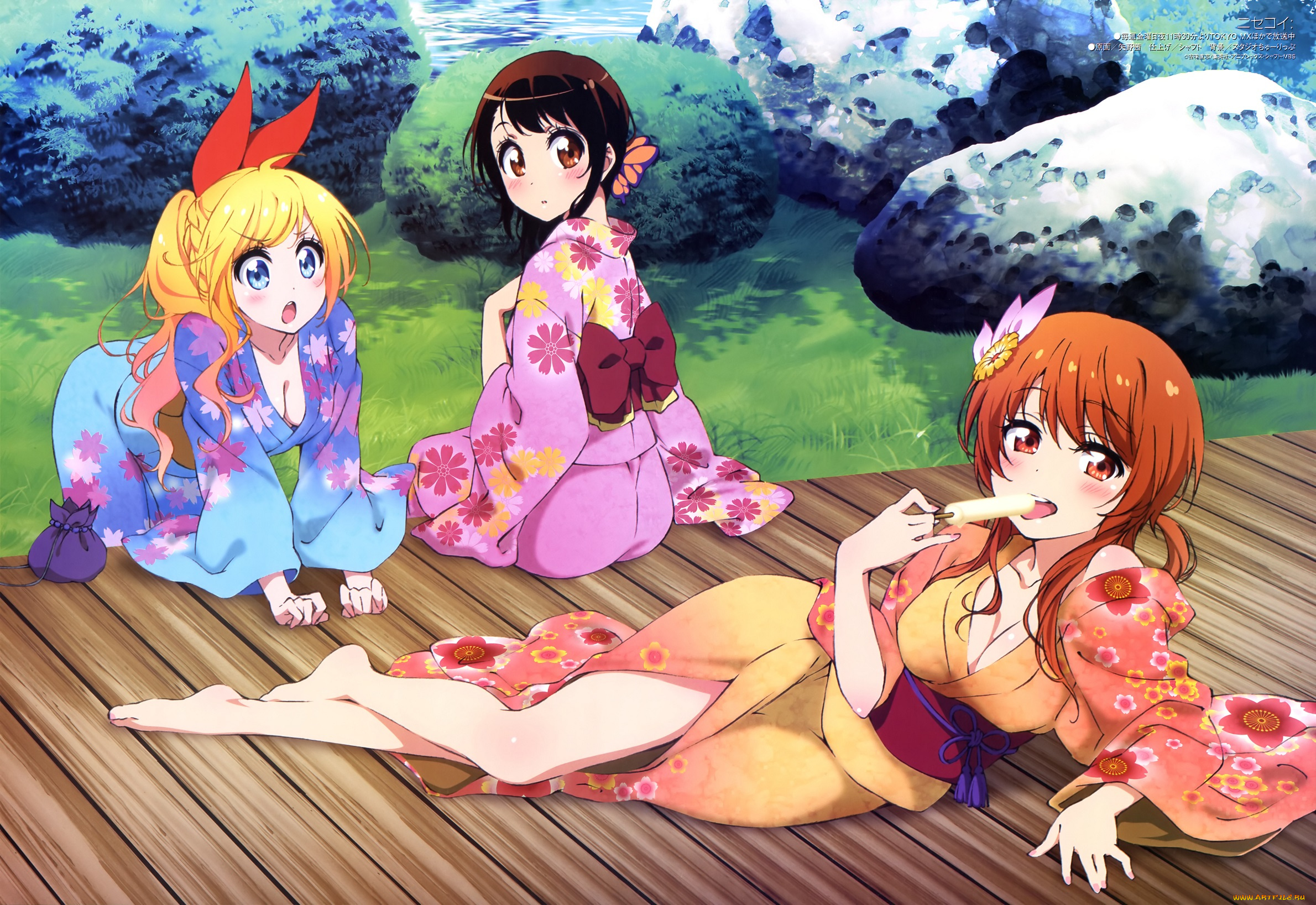 аниме, nisekoi, kirisaki, chitoge, onodera, kosaki, tachibana, marika, девушки, yano, akane