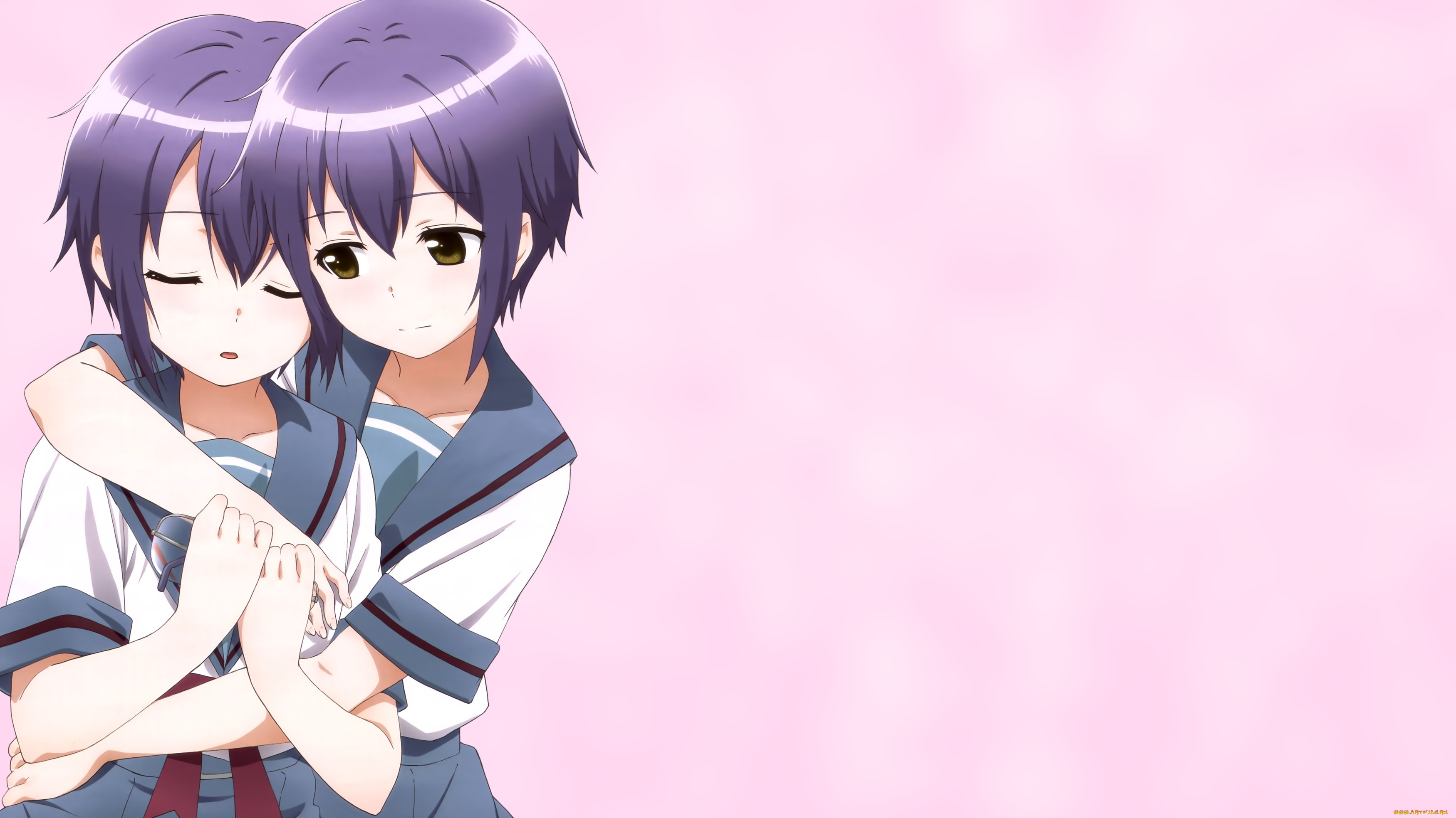 аниме, the, melancholy, of, haruhi, suzumiya, девочки, фон, арт, nagato, yuki