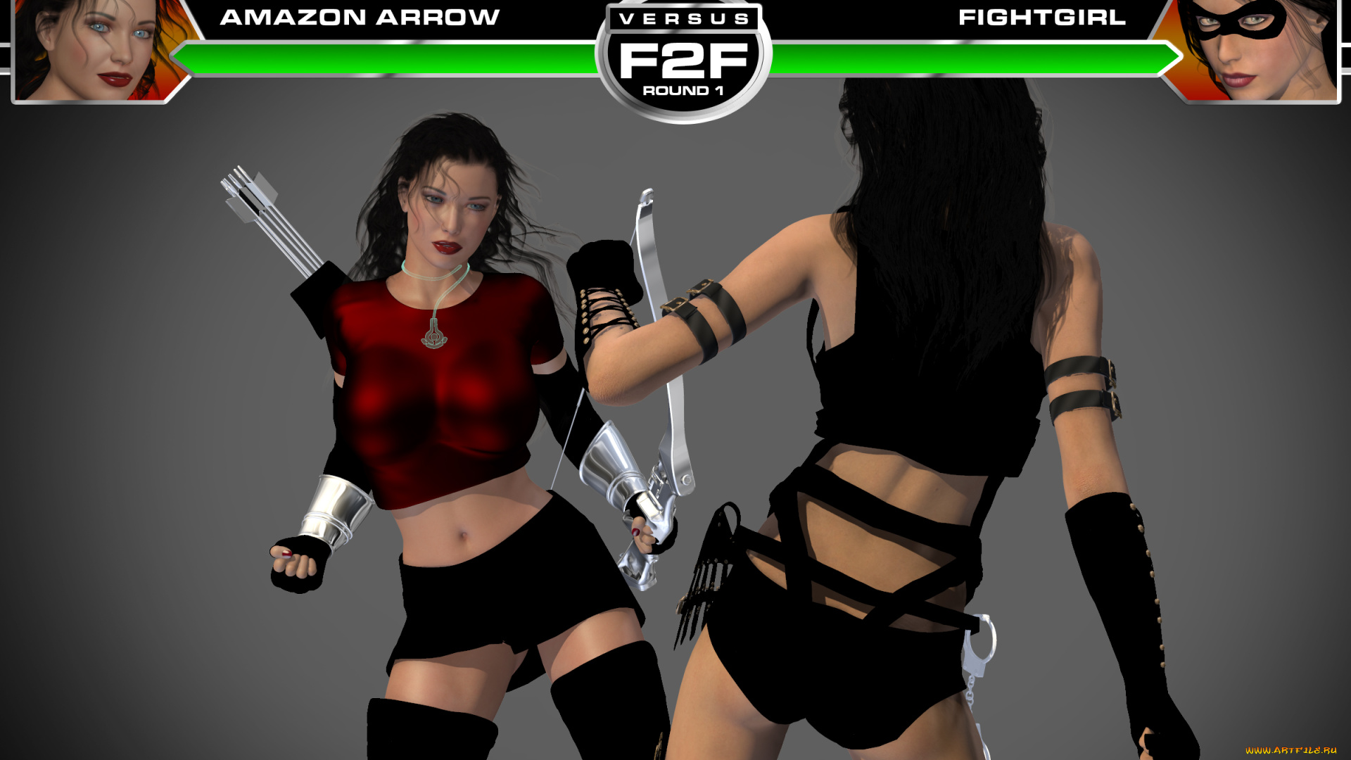 3д, графика, фантазия, , fantasy, борьба, взгляд, фон, девушки