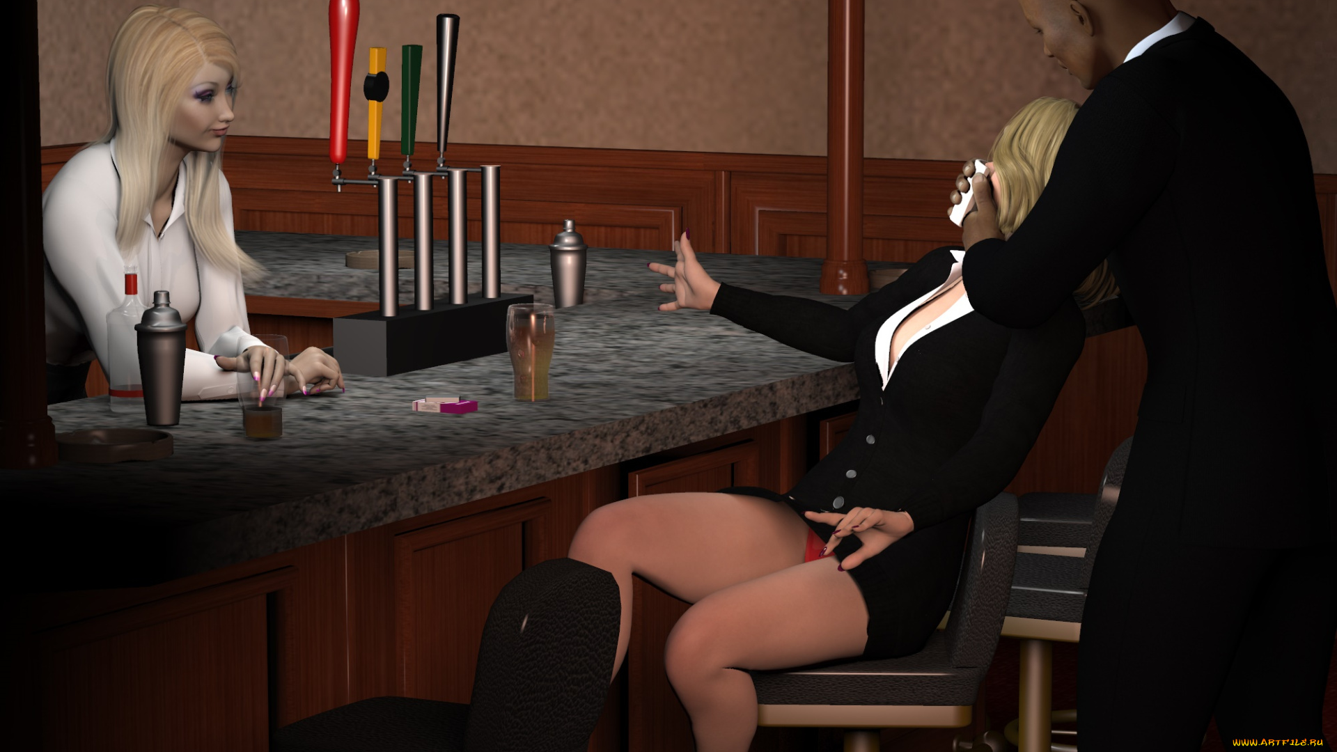 3д, графика, фантазия, , fantasy, фон, взгляд, девушки