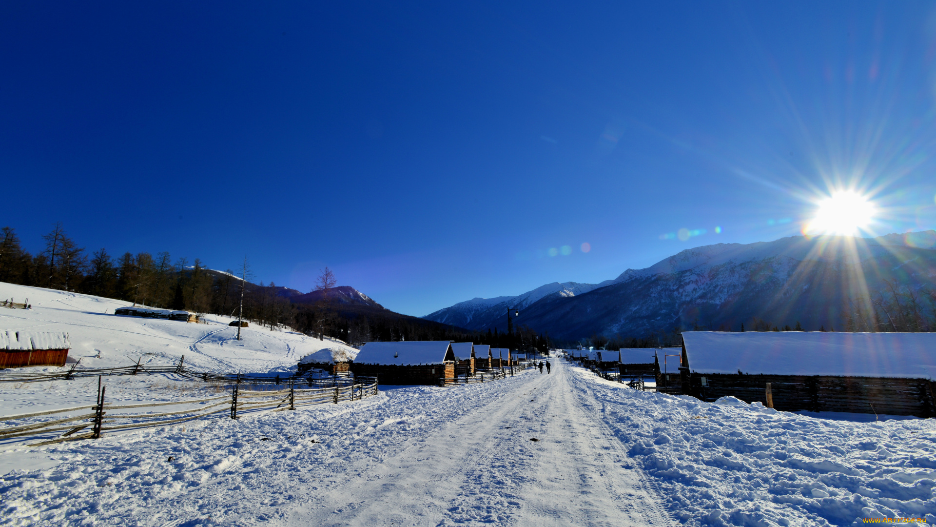 природа, дороги, дорога, снег