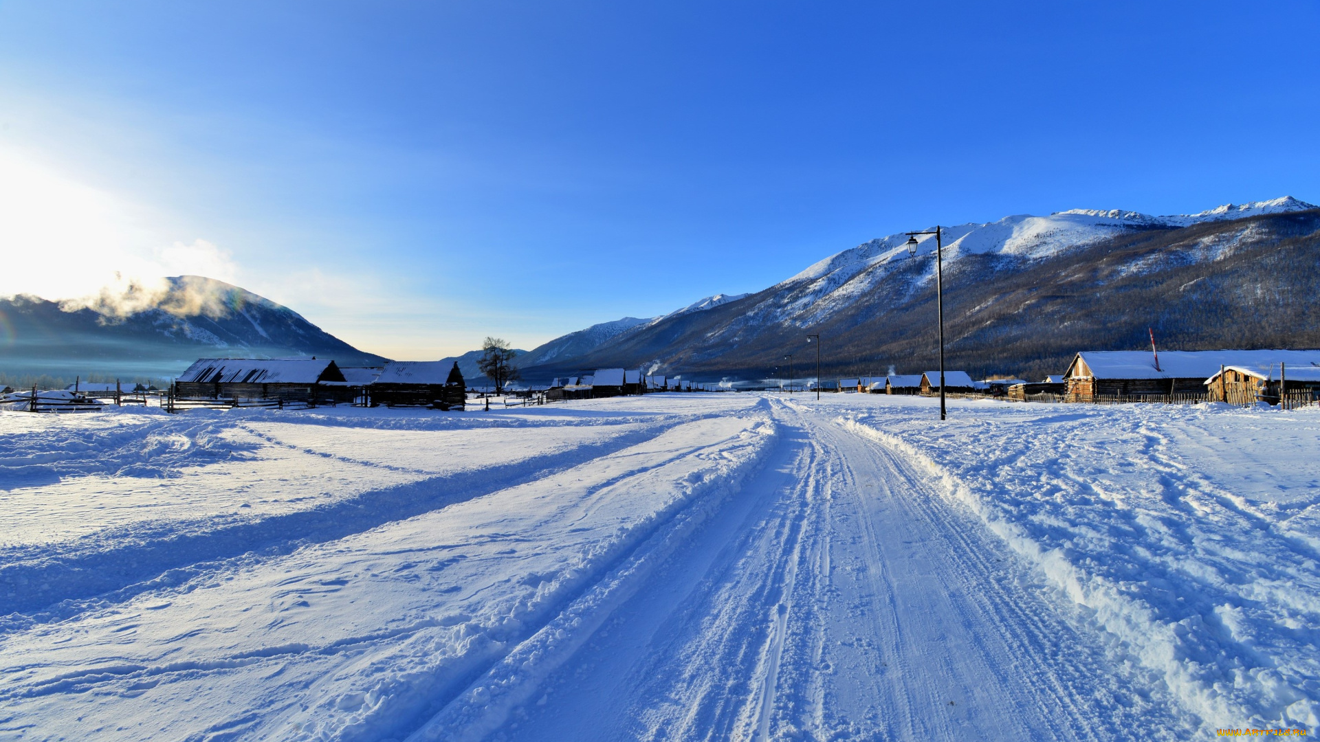 природа, дороги, дорога, снег