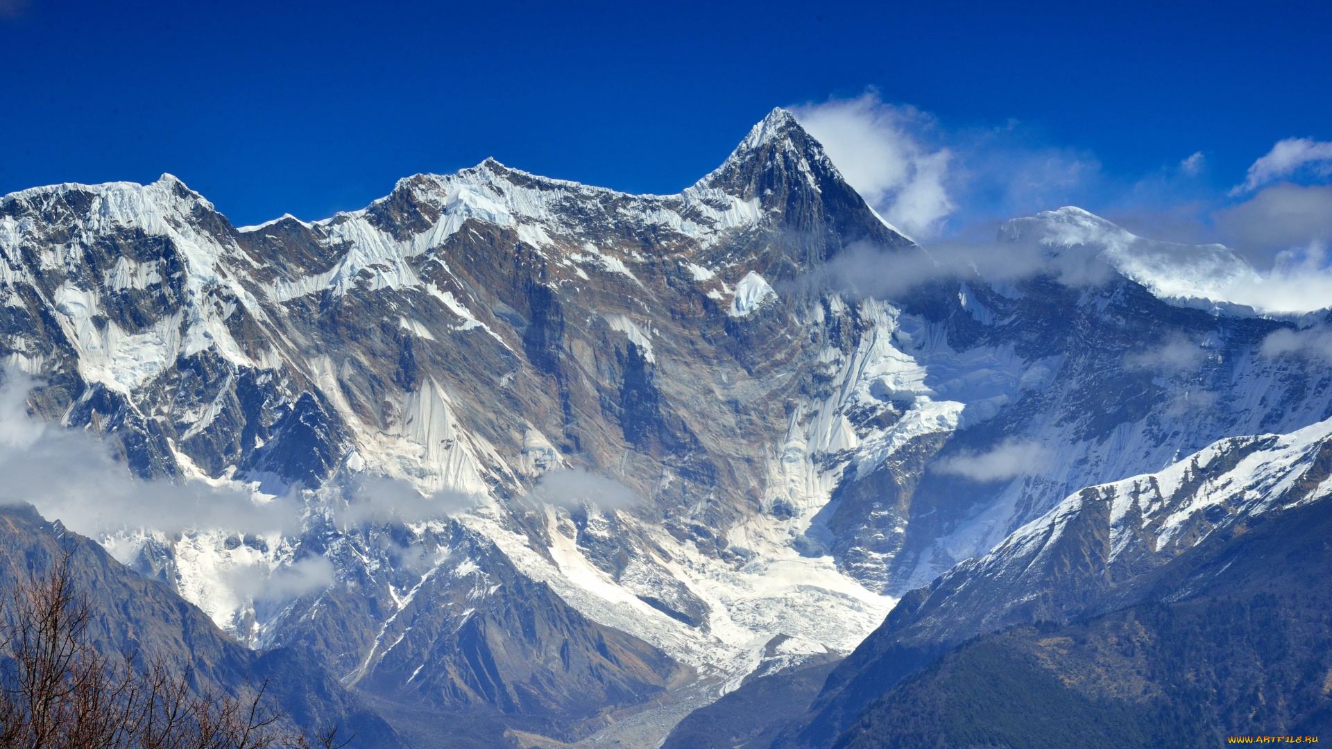 природа, горы, небо, облака