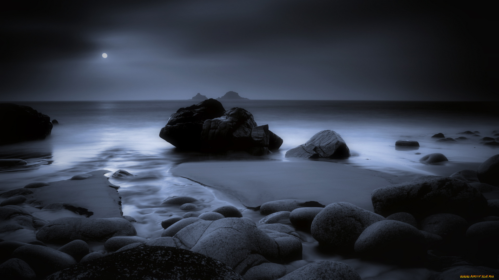 природа, побережье, камни, море