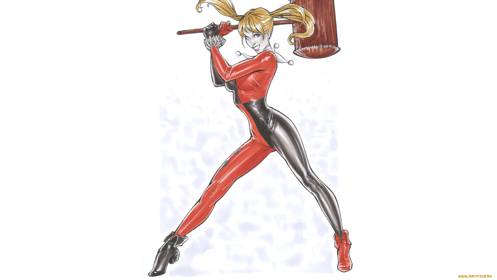 рисованное, комиксы, взгляд, униформа, фон, девушка, киянка, улыбка