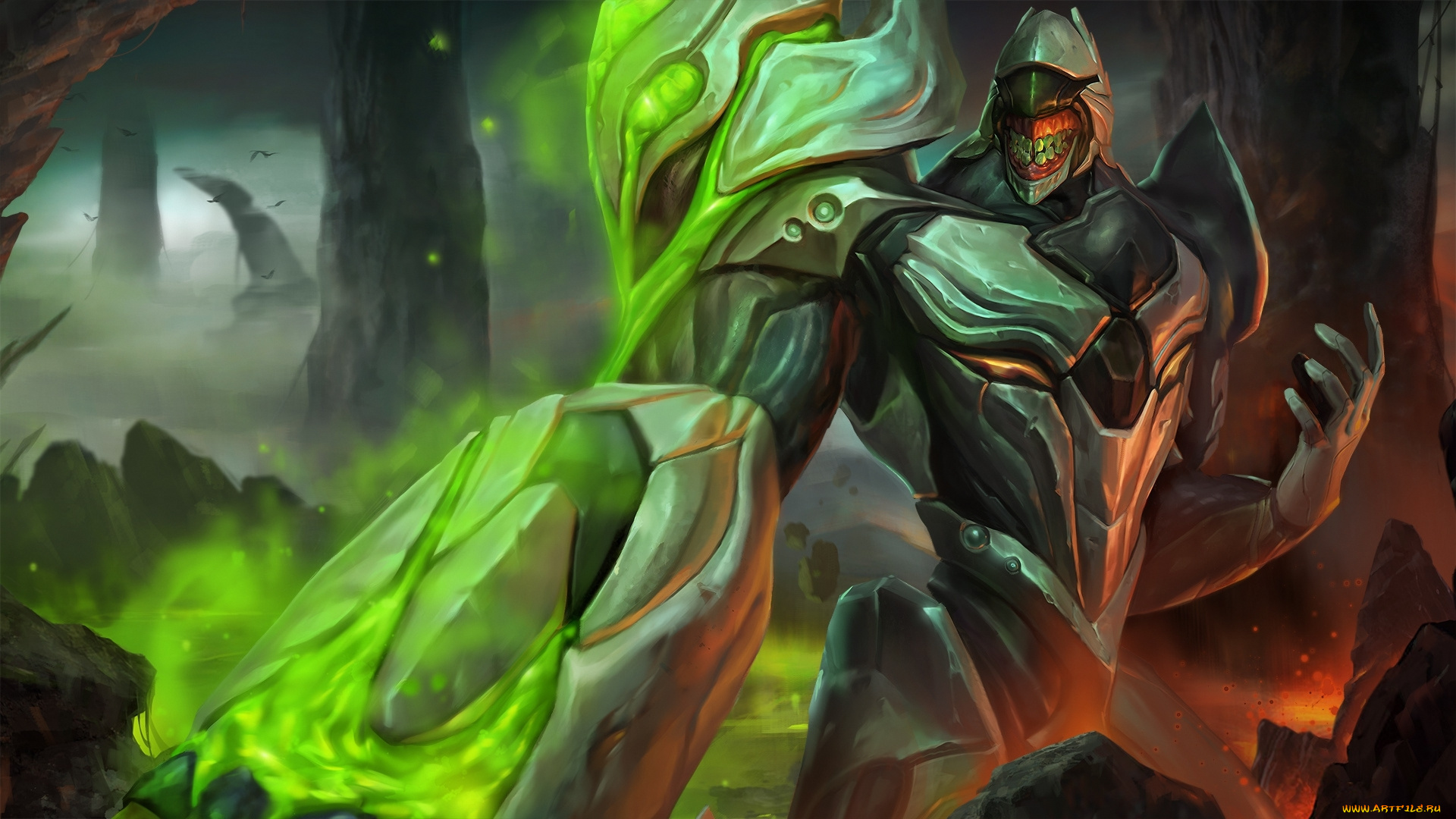 видео, игры, heroes, of, newerth, воин, heroes, of, newerth, parasite, art, ascension, moba