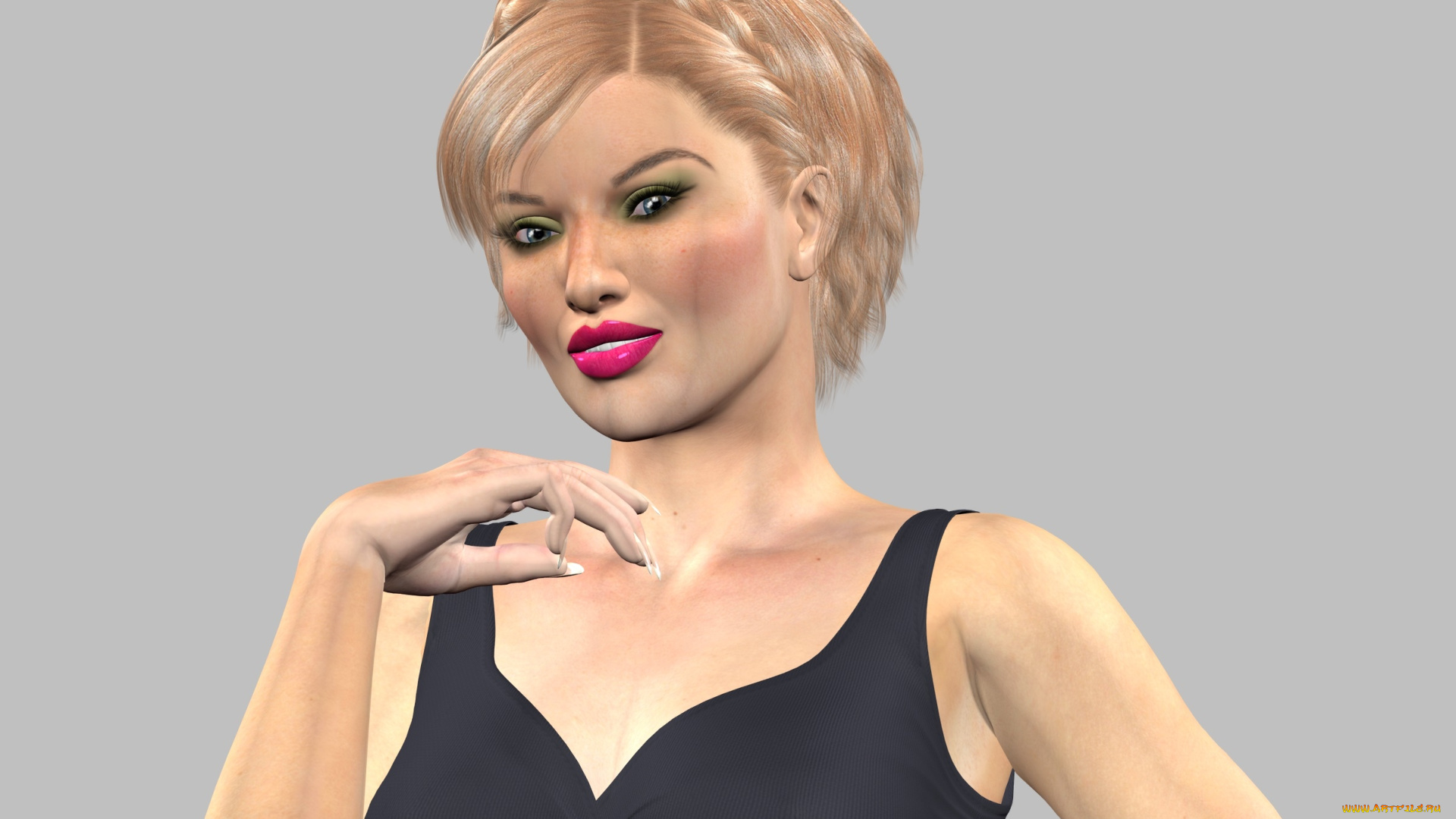 3д, графика, люди, , people, девушка, взгляд, фон