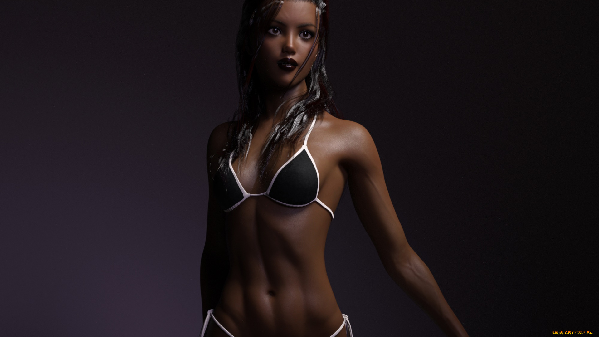 3д, графика, люди, , people, девушка, взгляд, фон