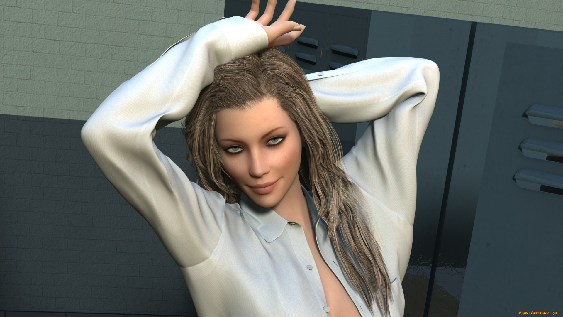 3д, графика, люди, , people, фон, взгляд, девушка