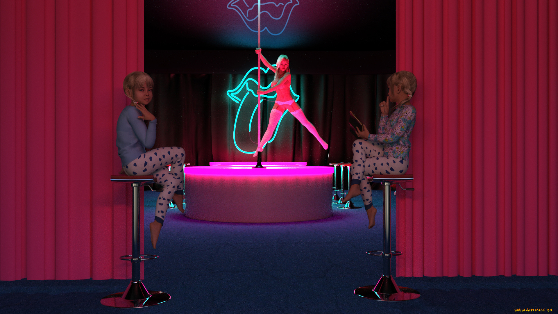 3д, графика, люди, , people, фон, взгляд, девушки