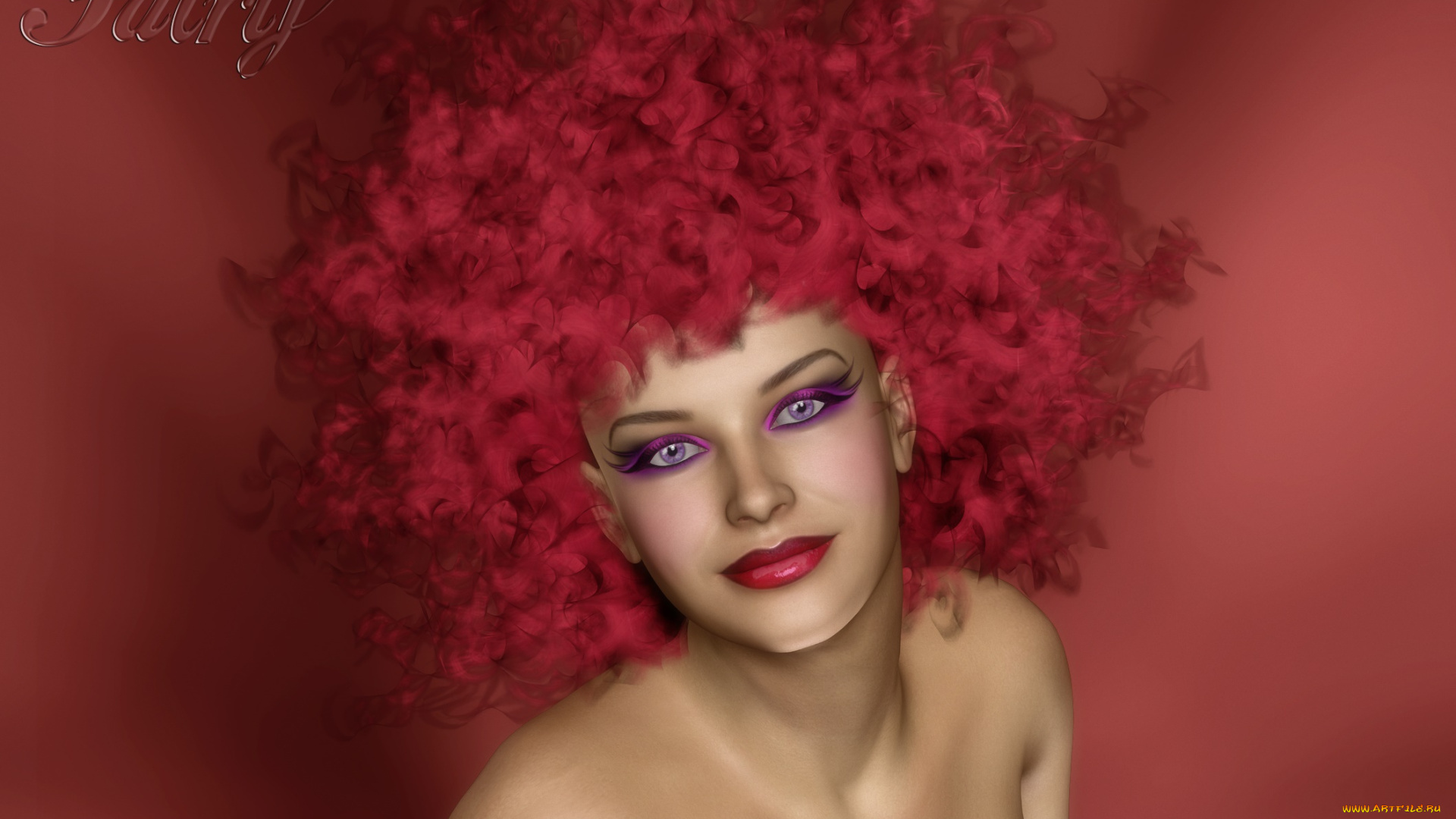 3д, графика, портрет, , portraits, взгляд, девушка, фон