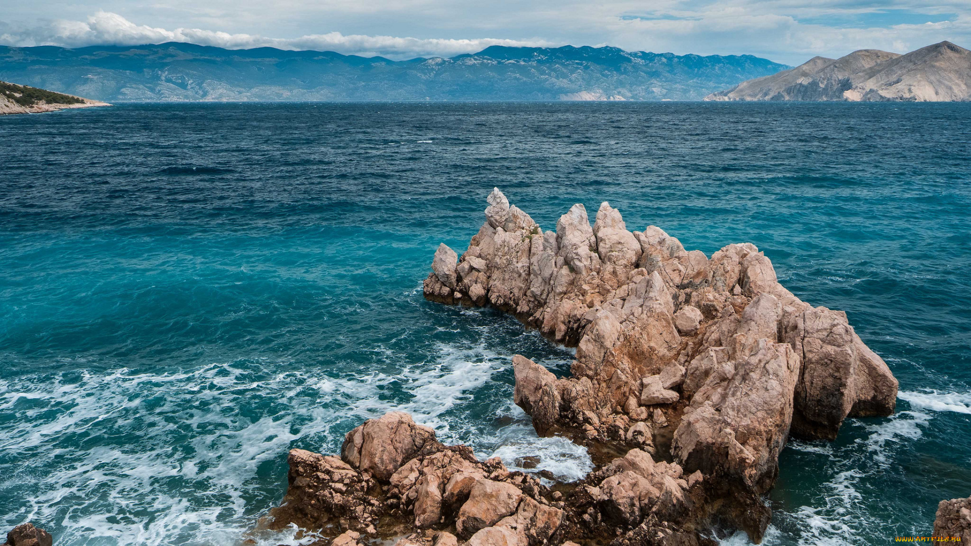 природа, побережье, простор