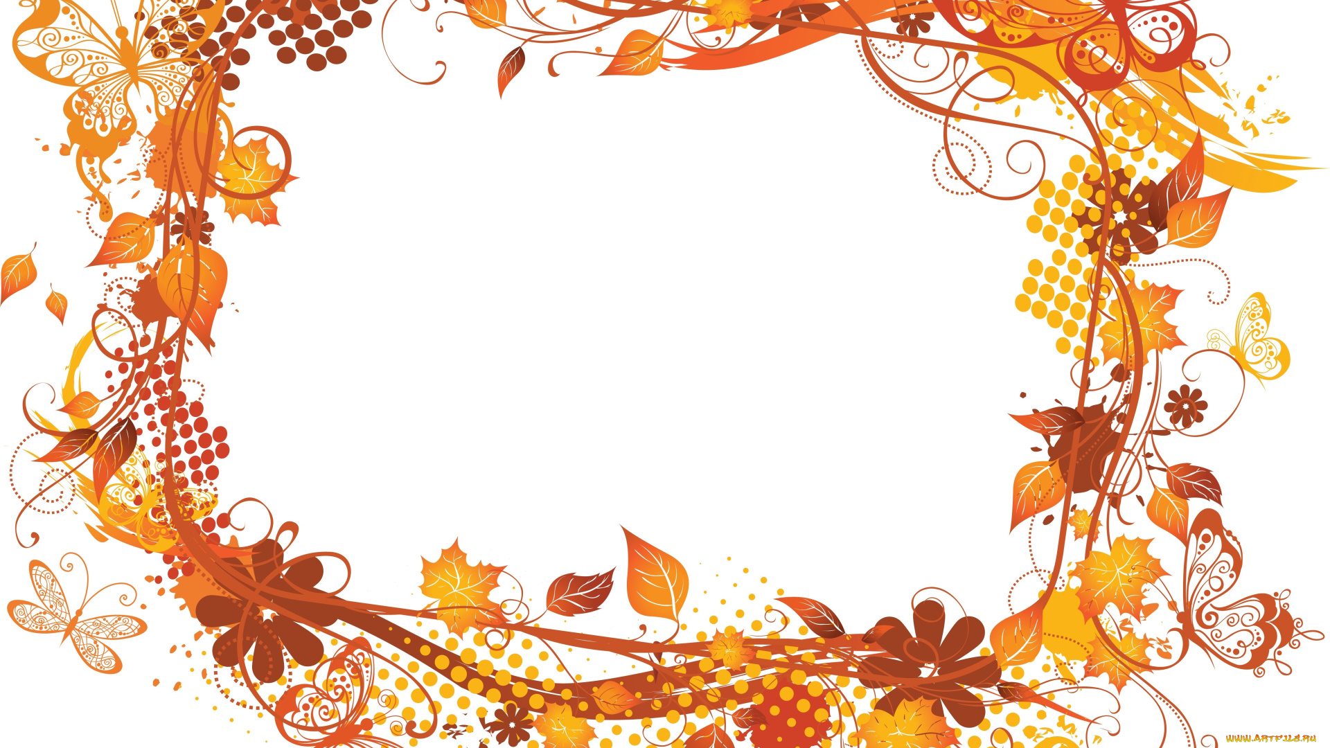 векторная, графика, природа, , nature, листья, цвета, фон, узор