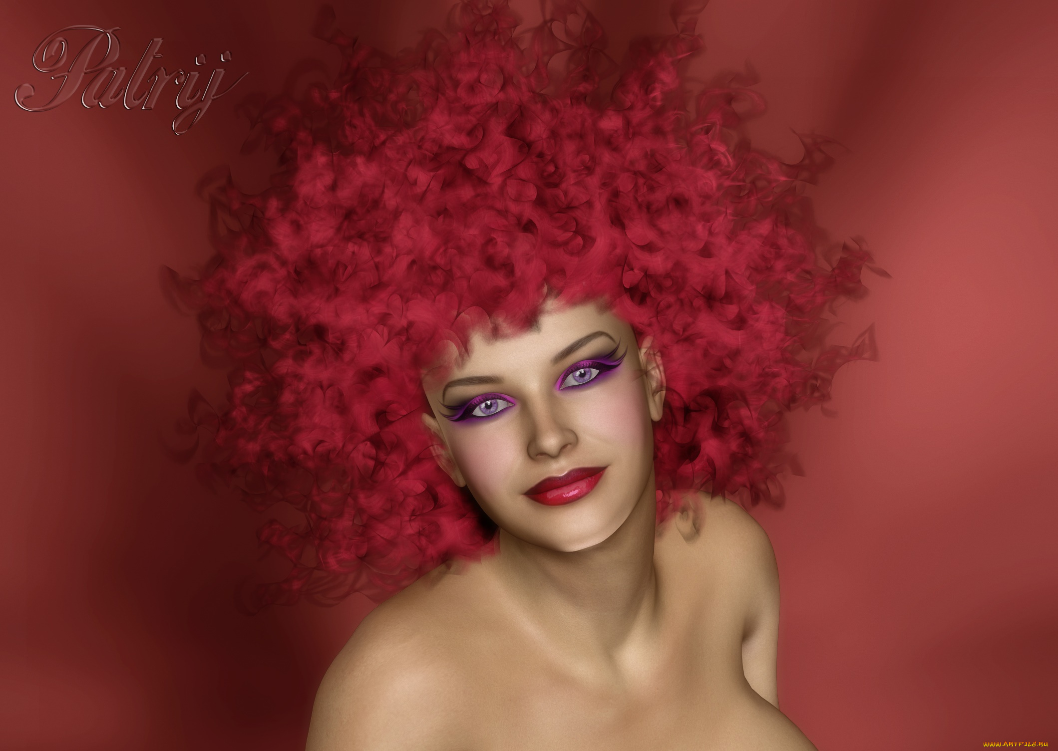 3д, графика, портрет, , portraits, взгляд, девушка, фон