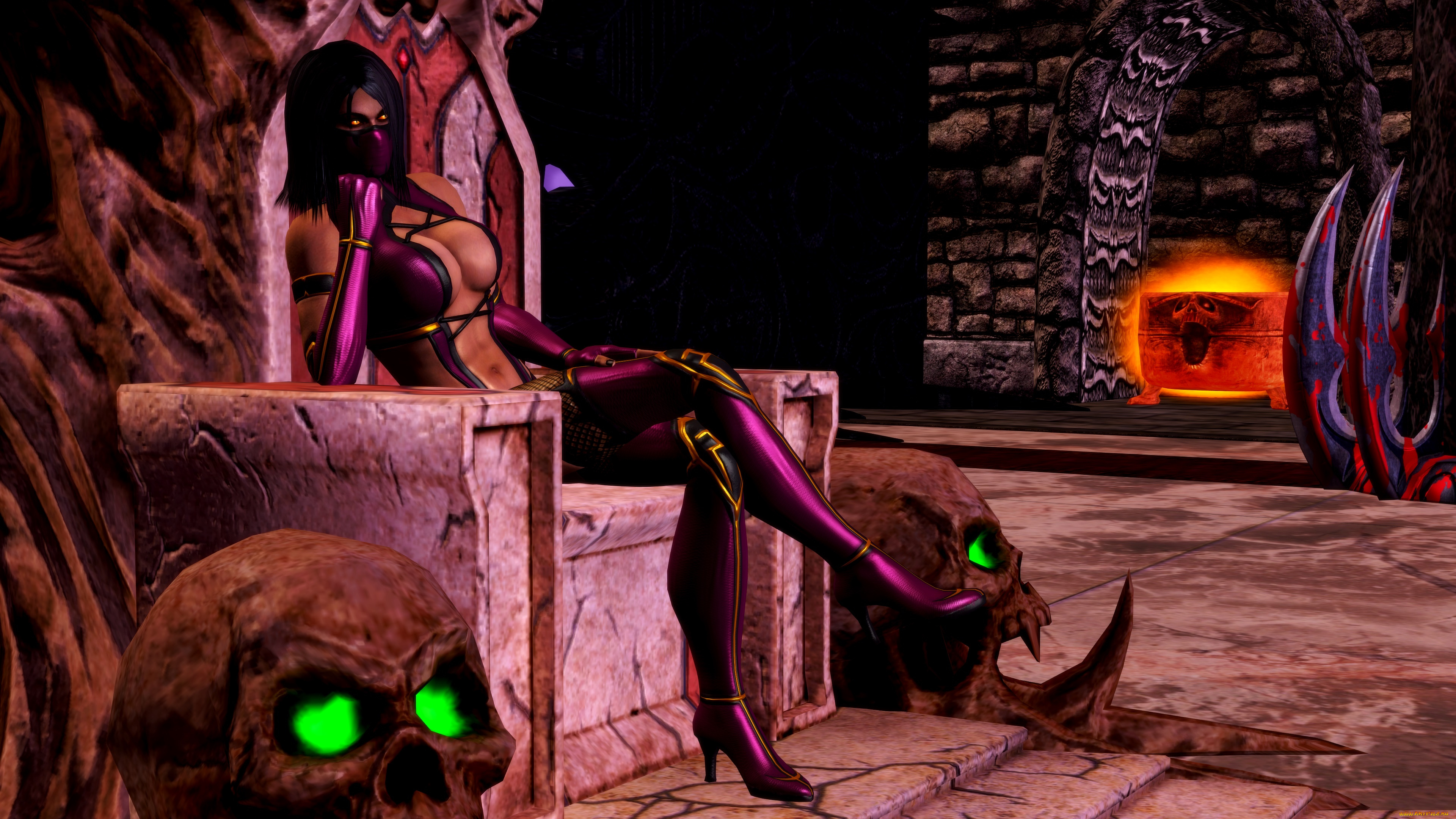 3д, графика, фантазия, , fantasy, фон, взгляд, девушка