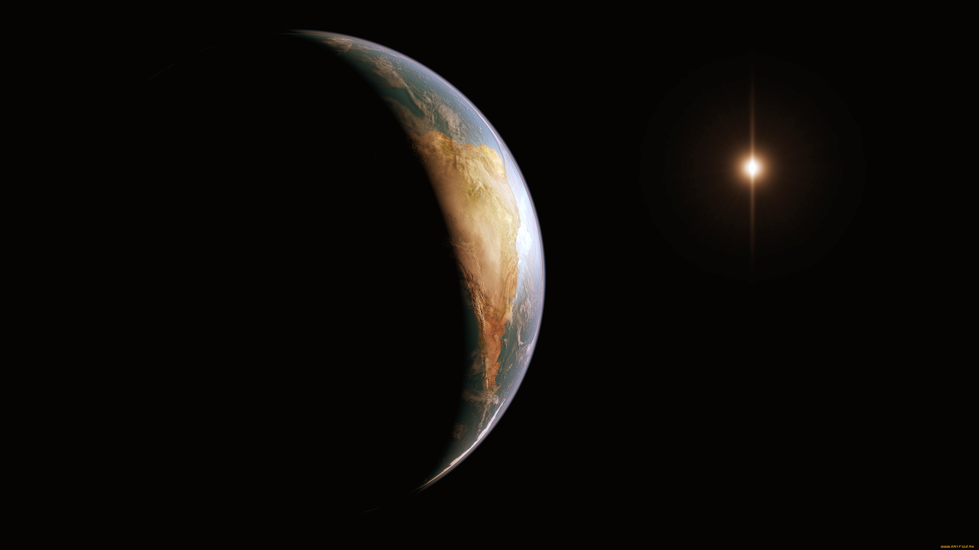 космос, арт, планета, вселенная, звезды, галактика