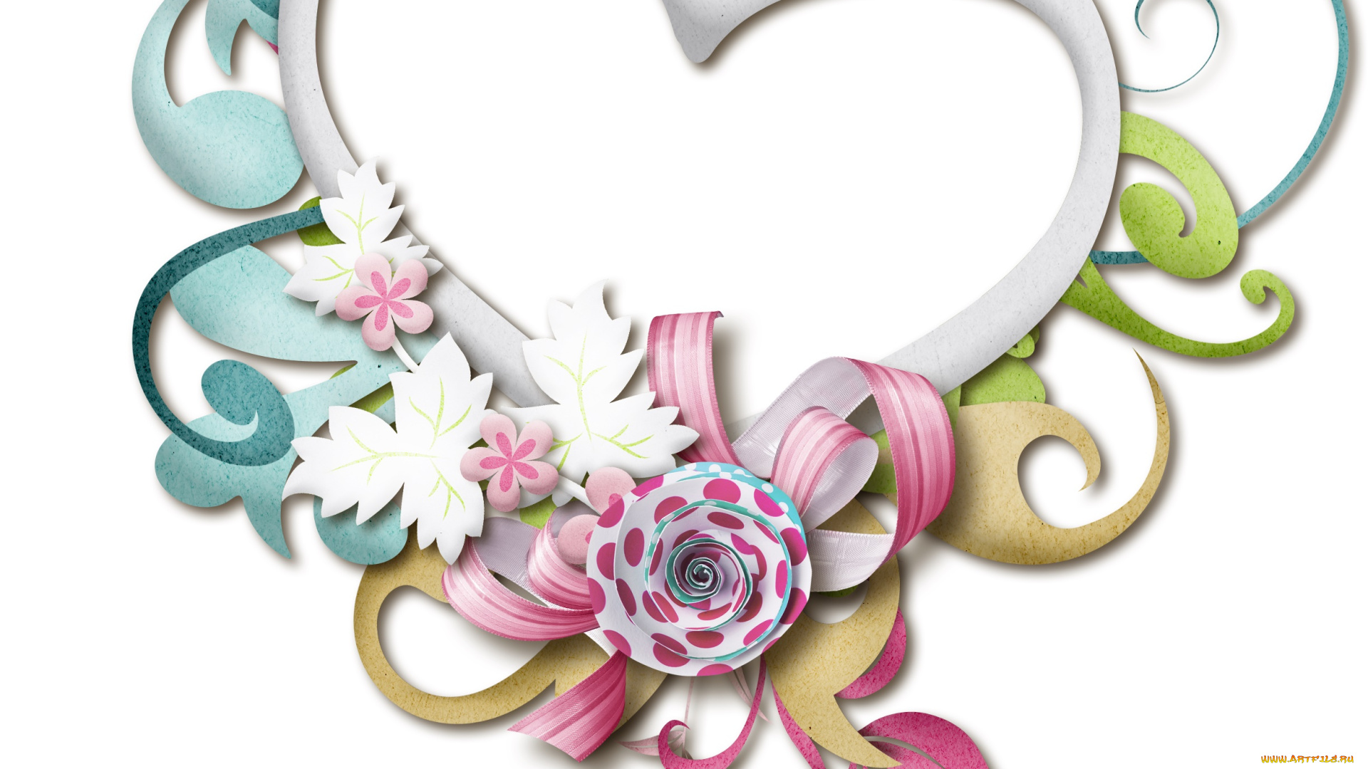 праздничные, день, святого, валентина, , сердечки, , любовь, сердечко, фон, цветы