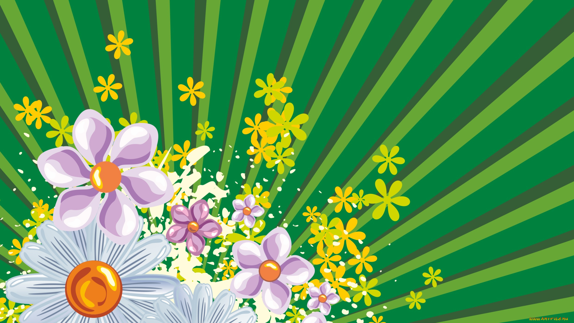 векторная, графика, цветы, , flowers, фон, цветы