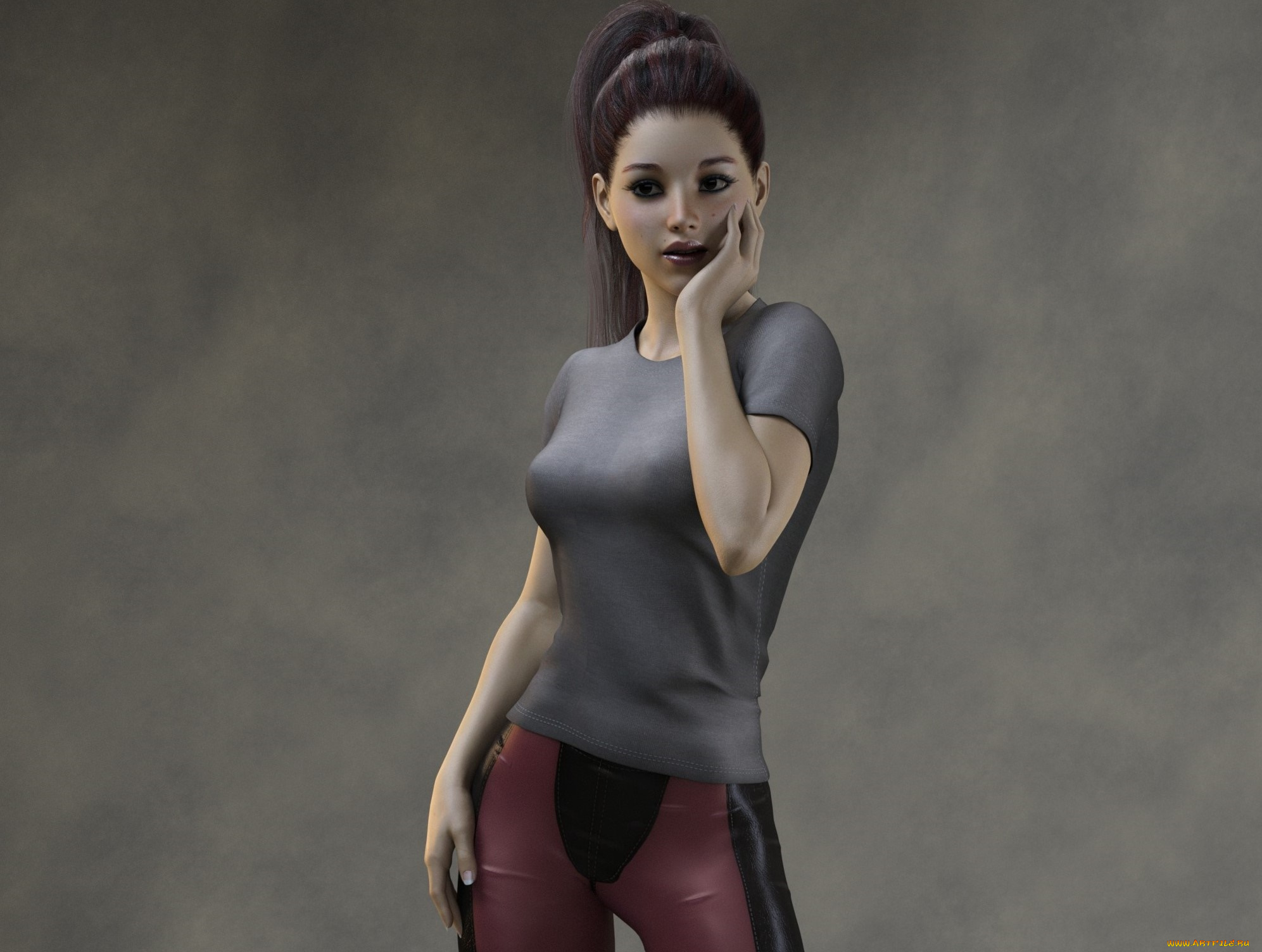 3д, графика, люди, , people, девушка, фон, взгляд
