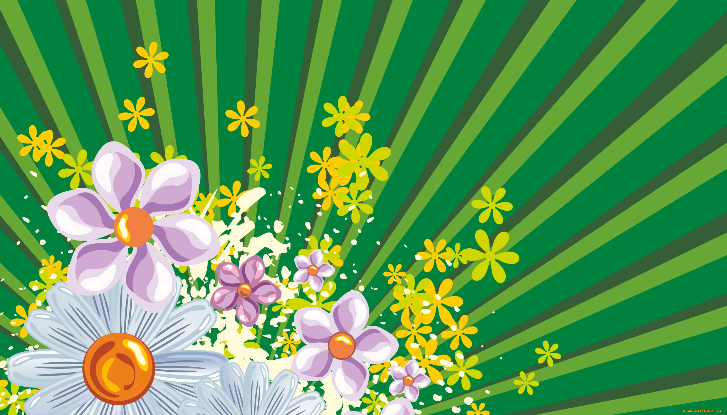 векторная, графика, цветы, , flowers, фон, цветы