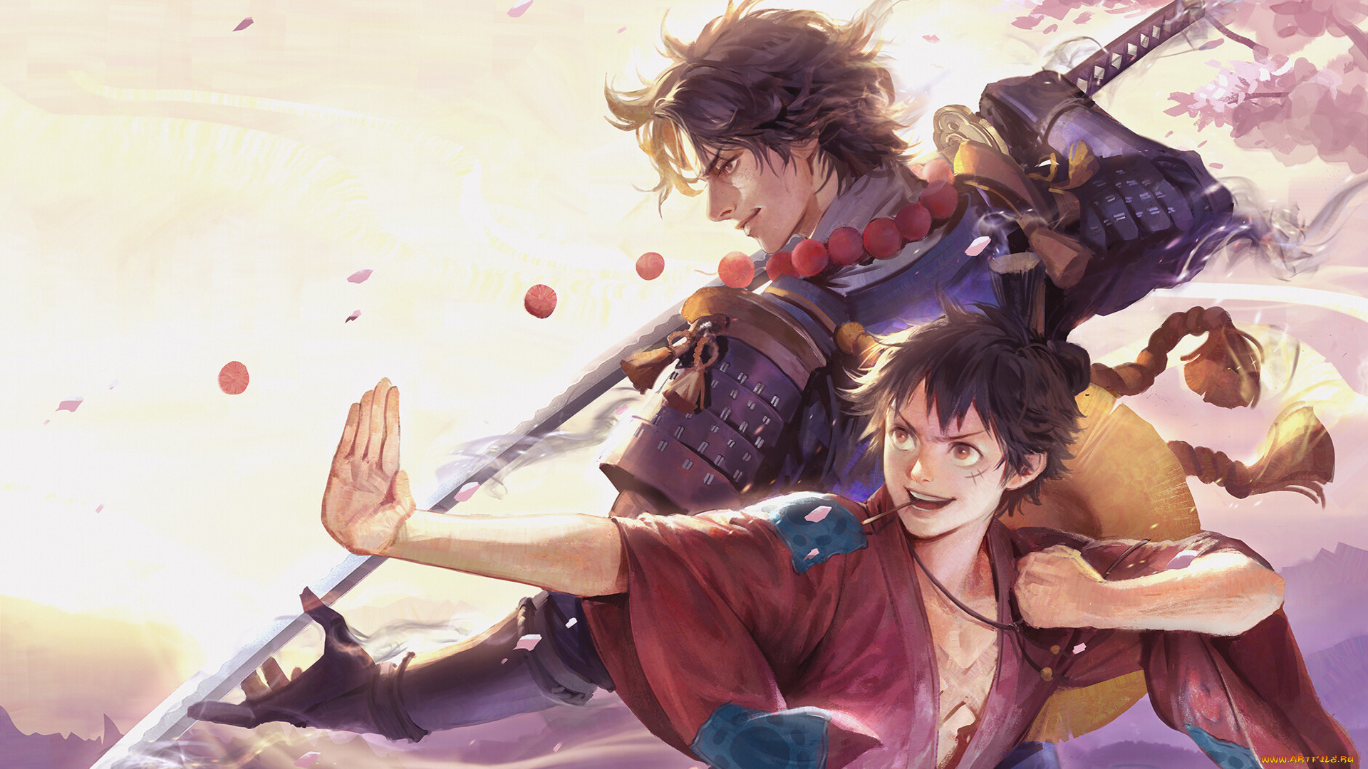 аниме, one, piece, парни