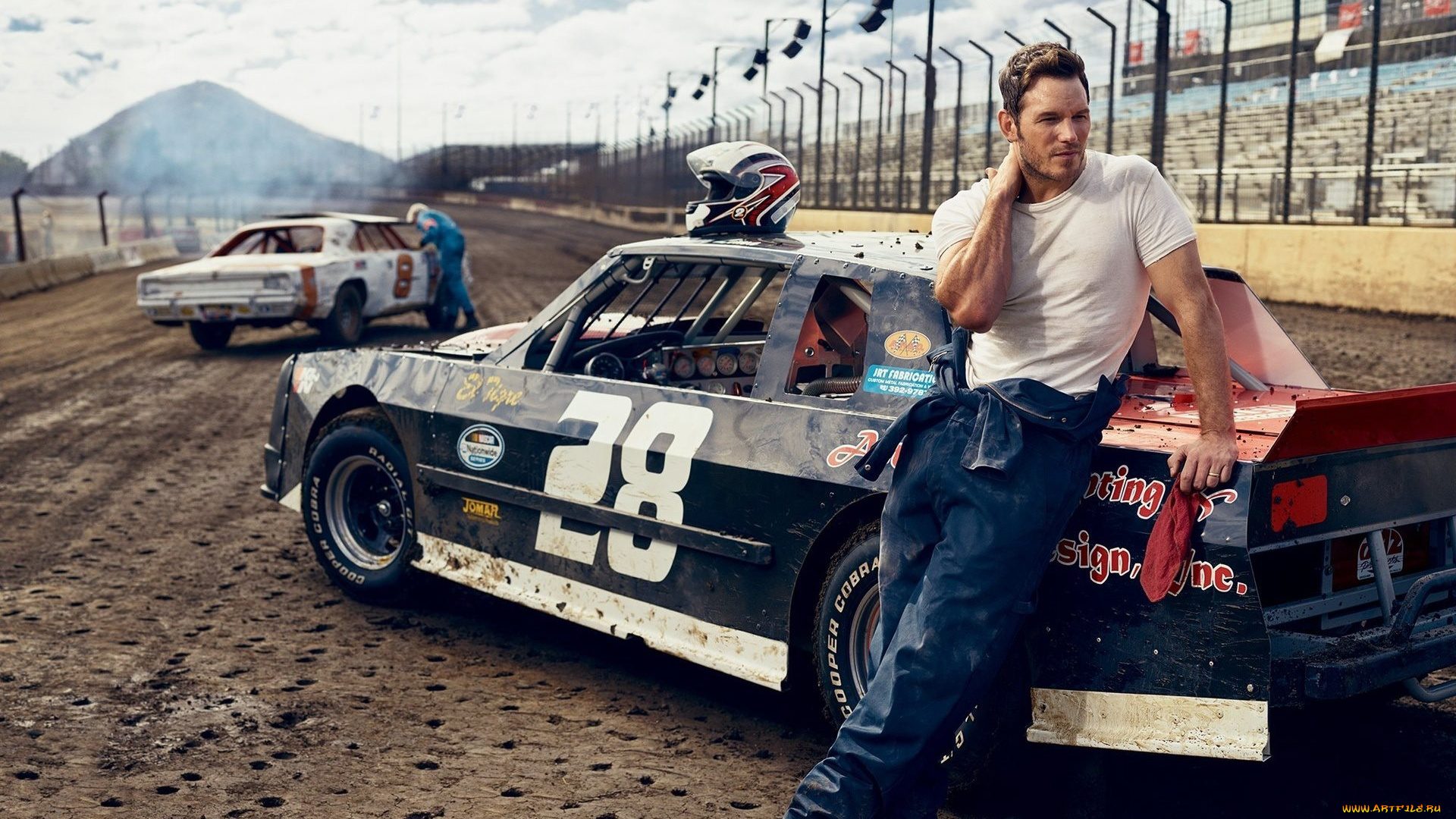 мужчины, chris, pratt, майка, комбинезон, шлем