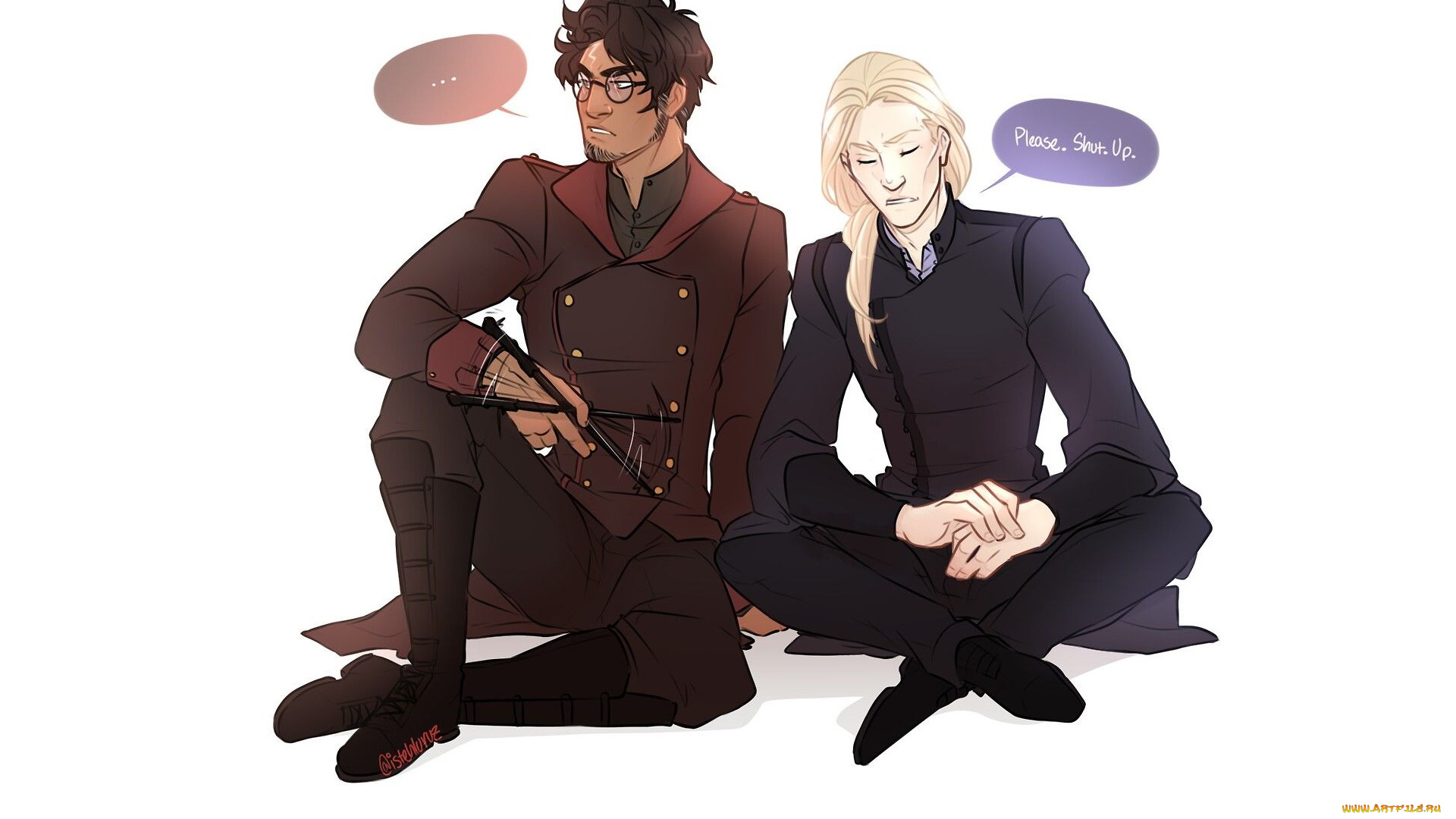 рисованное, кино, , мультфильмы, гарри, поттер, драко, малфой, разговор