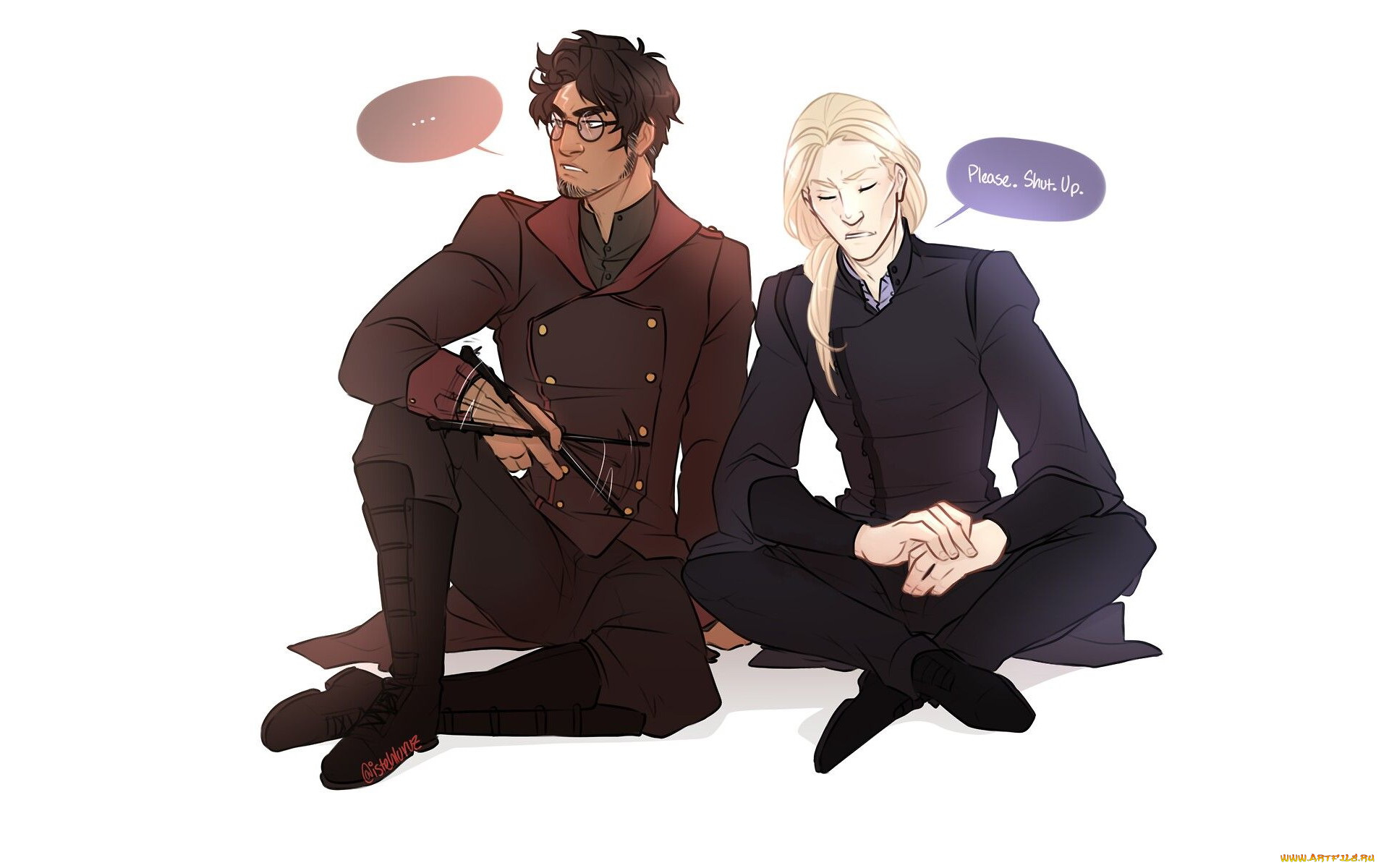 рисованное, кино, , мультфильмы, гарри, поттер, драко, малфой, разговор