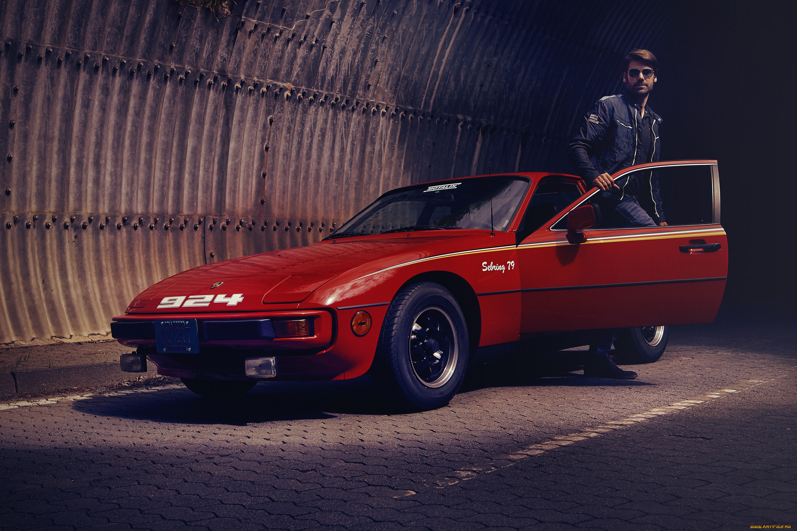 мужчины, -, unsort, очки, борода, куртка, машина, тоннель