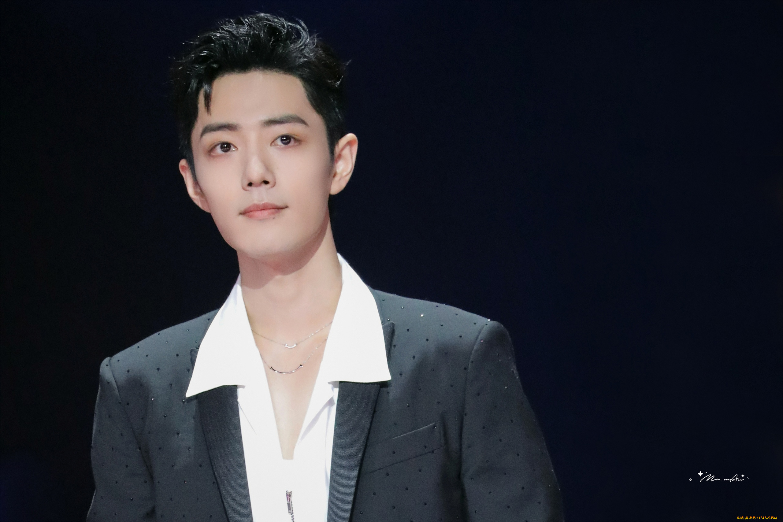 мужчины, xiao, zhan, актер, лицо, пиджак