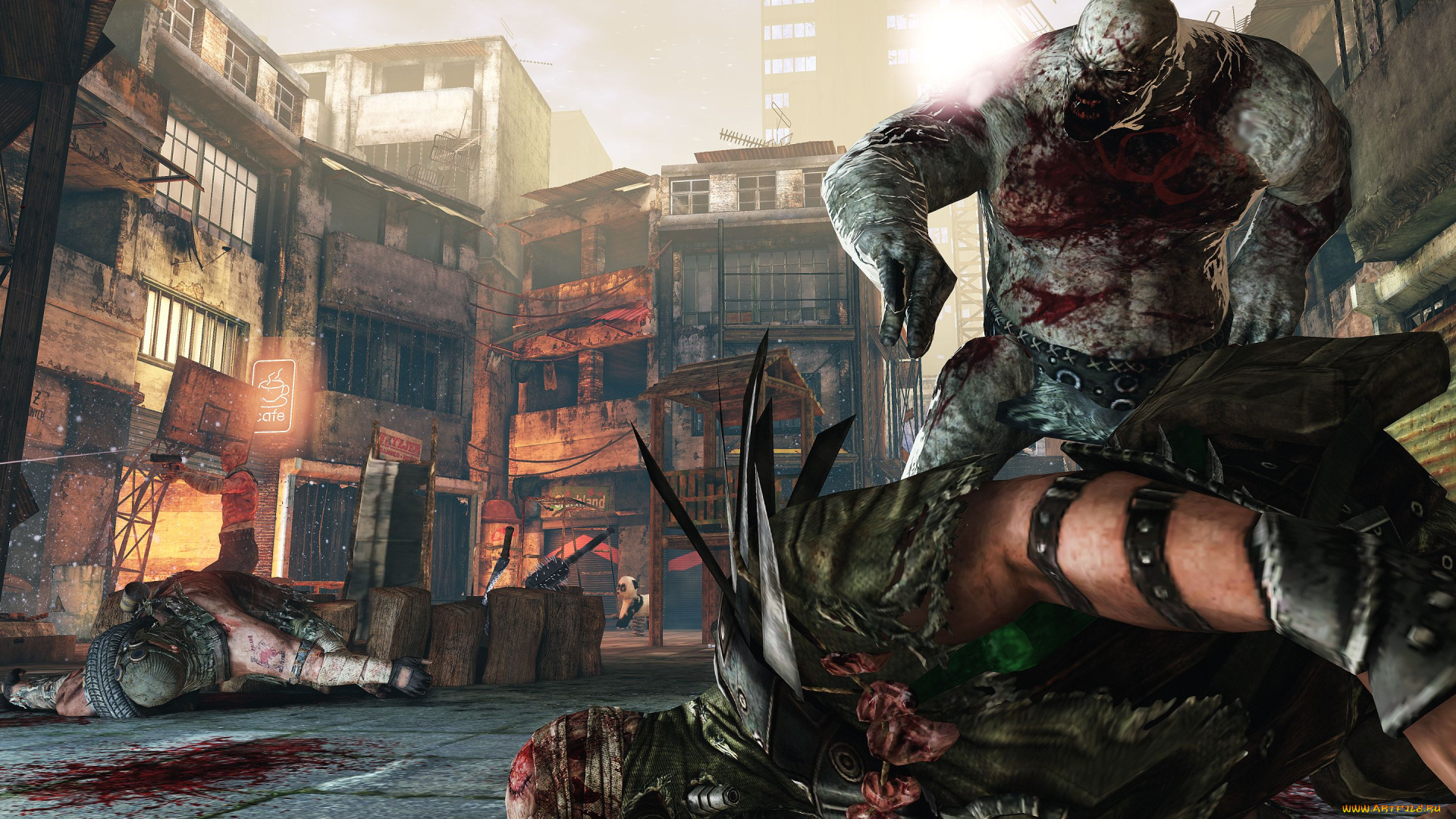 видео, игры, afterfall, , insanity, монстры, бой, улица