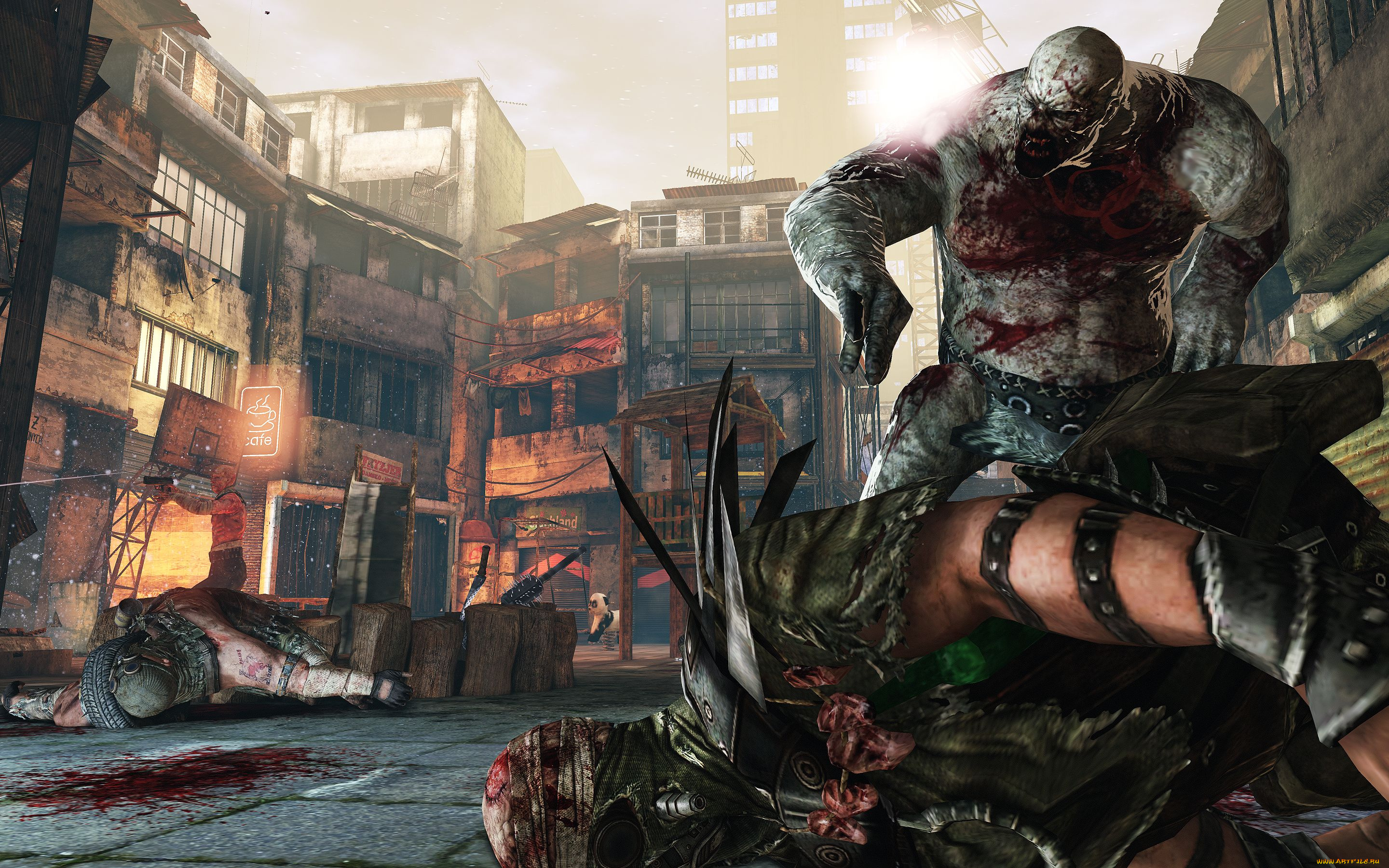 видео, игры, afterfall, , insanity, монстры, бой, улица