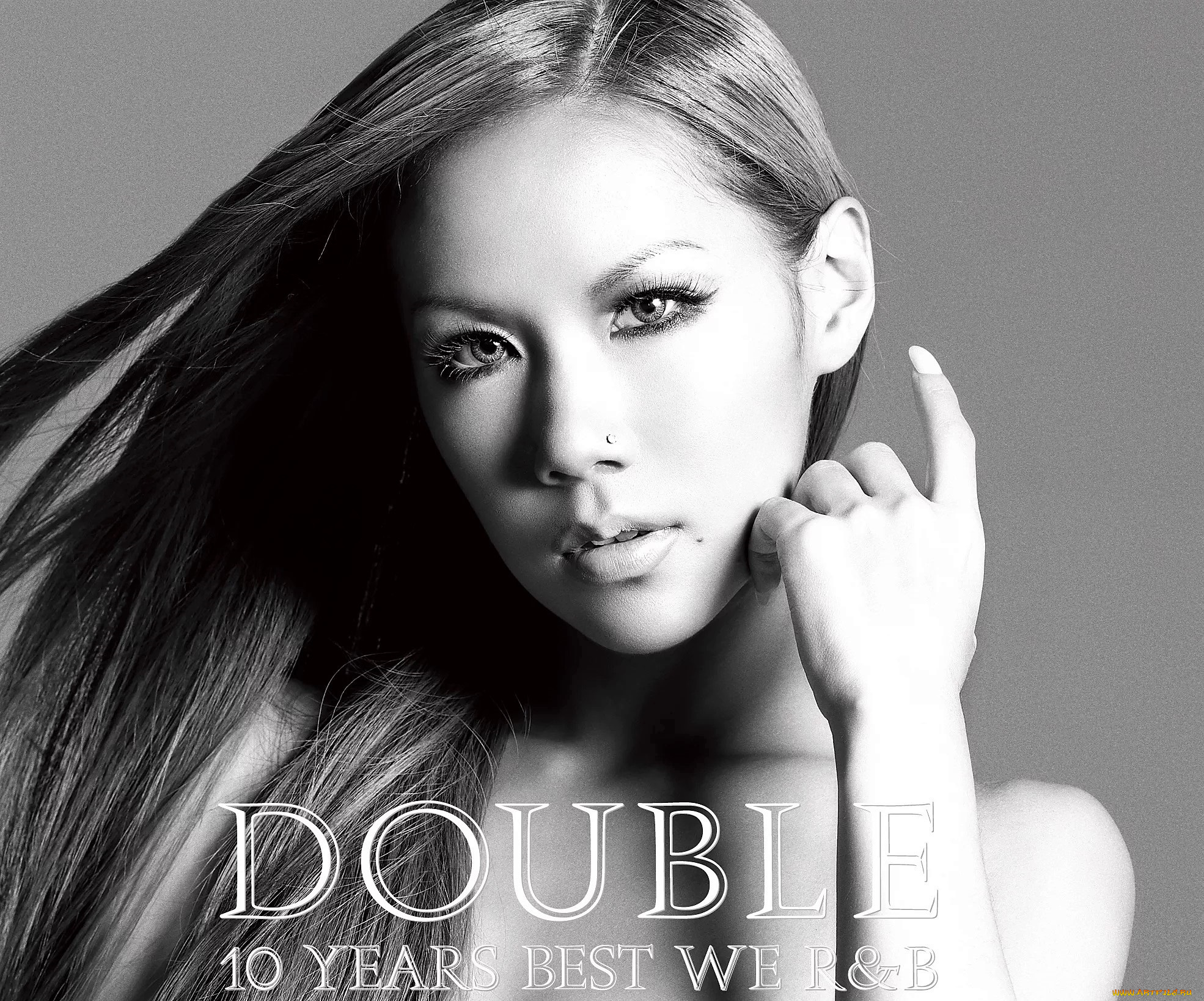 музыка, double, черно-белая, лицо