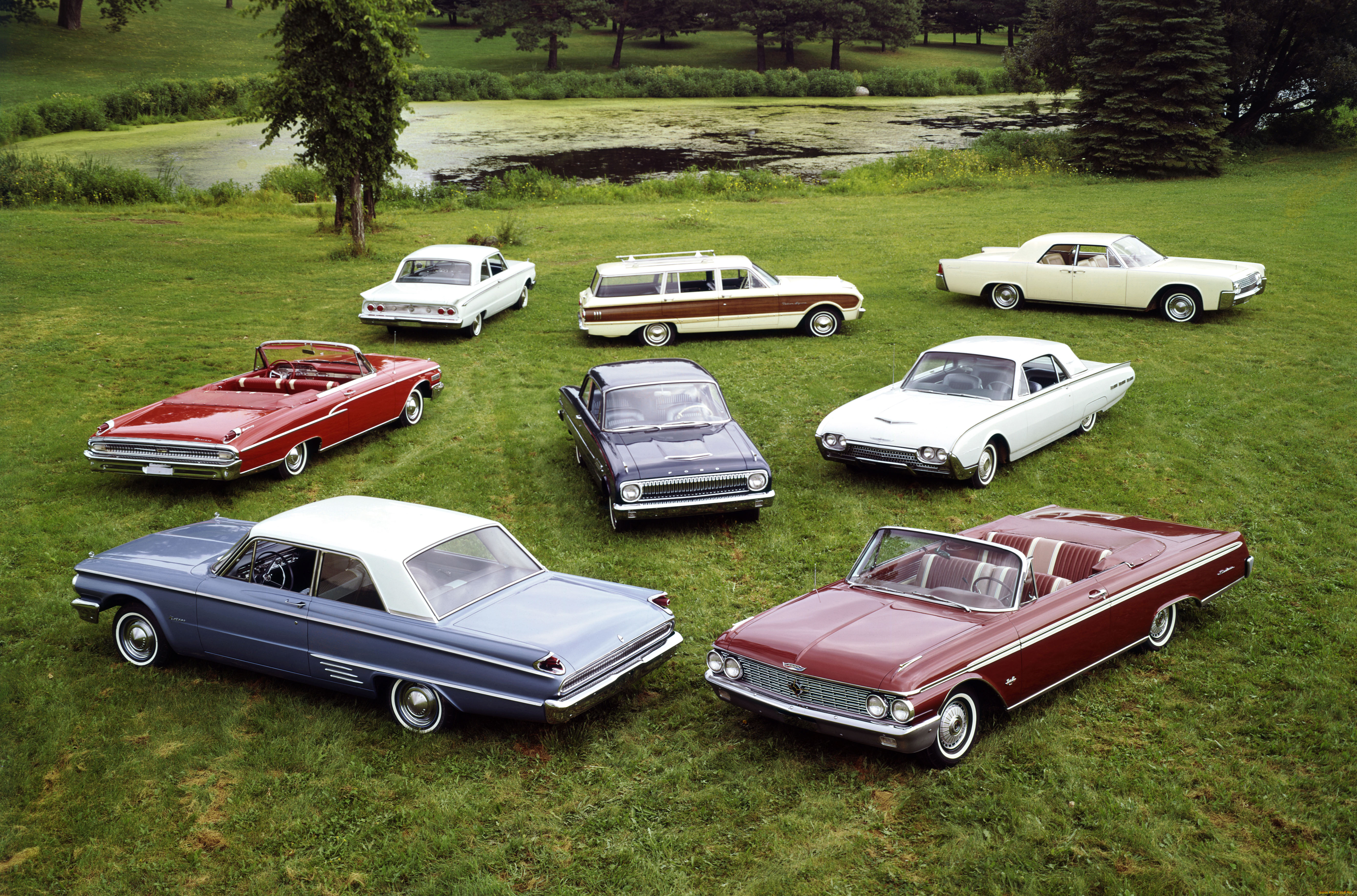 автомобили, разные, вместе, lincoln, ford, mercury