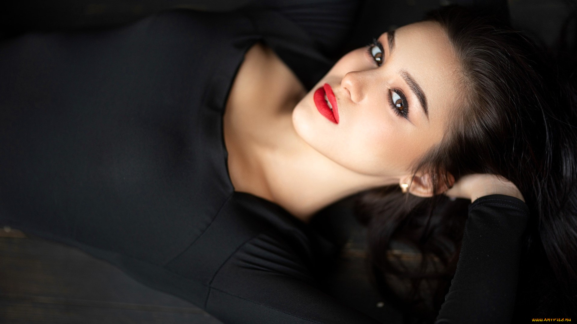 девушки, -, брюнетки, , шатенки, брюнетка, лицо, платье