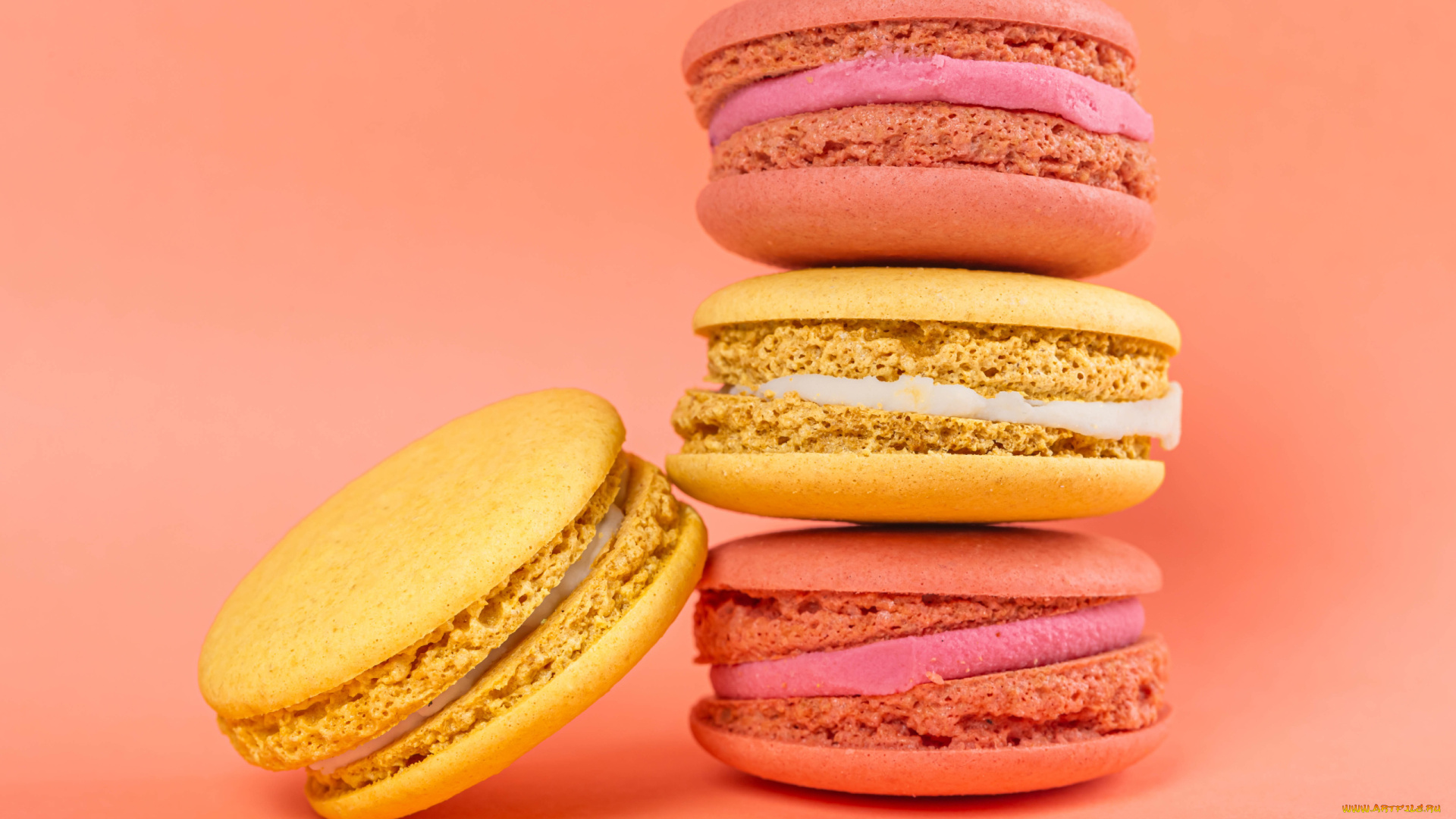 еда, макаруны, лакомство, печенье, ассорти