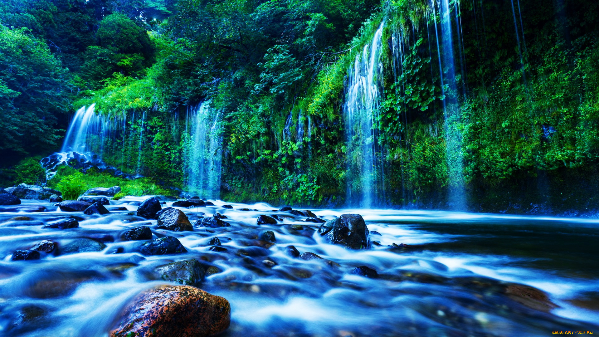 mossbrae, falls, northern, california, природа, водопады, mossbrae, falls, northern, california