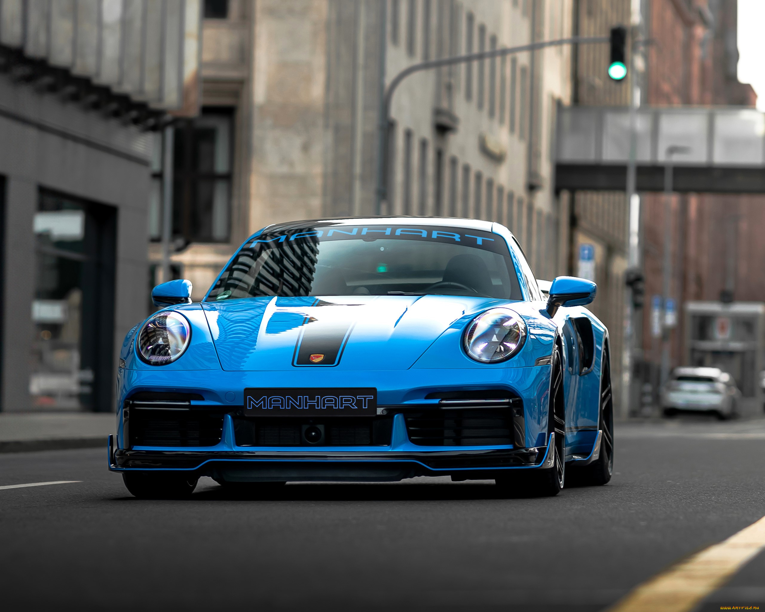 porsche, 911, автомобили, porsche, голубой, город, дорога, шоссе, дома