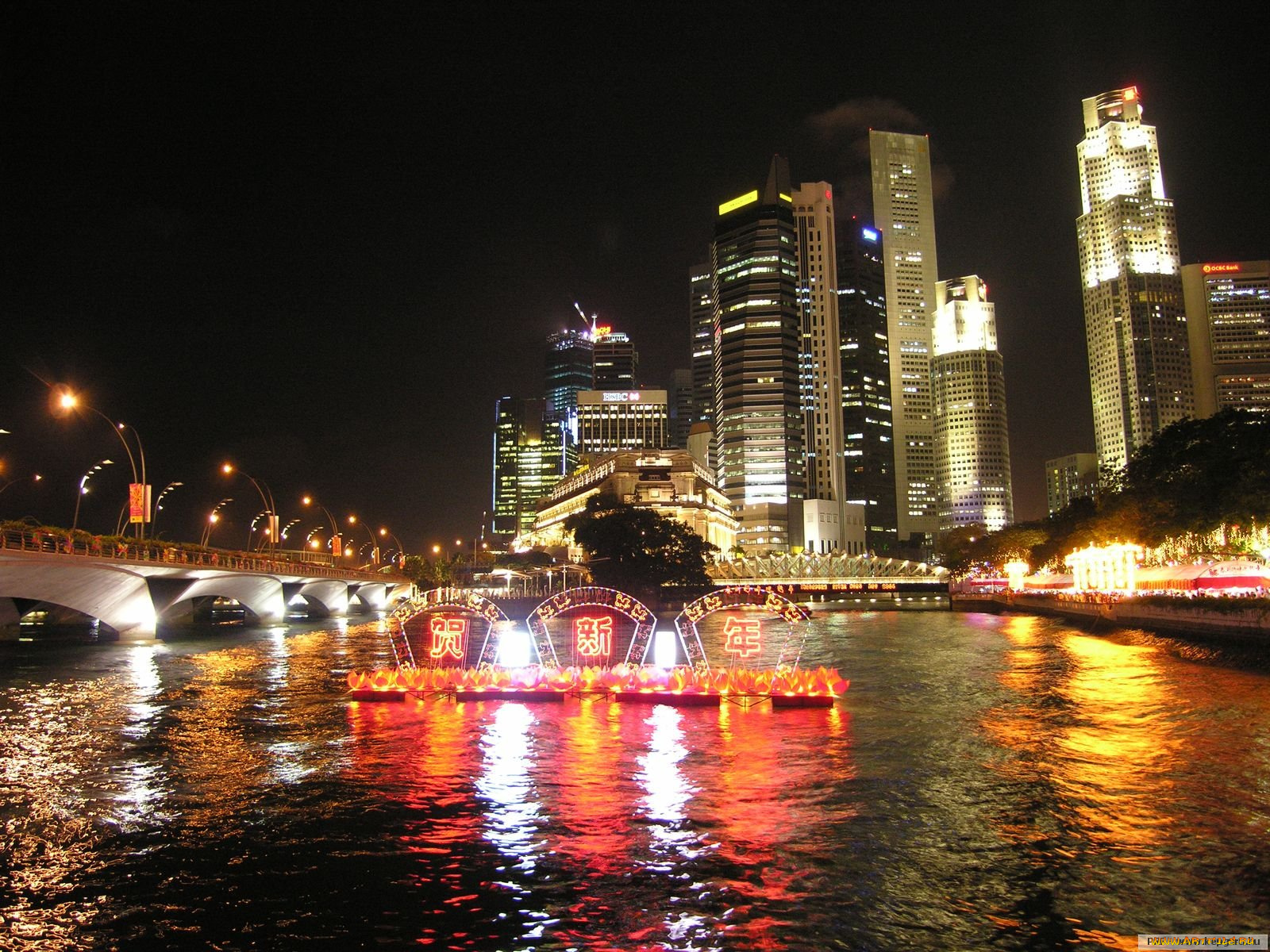 города, огни, ночного